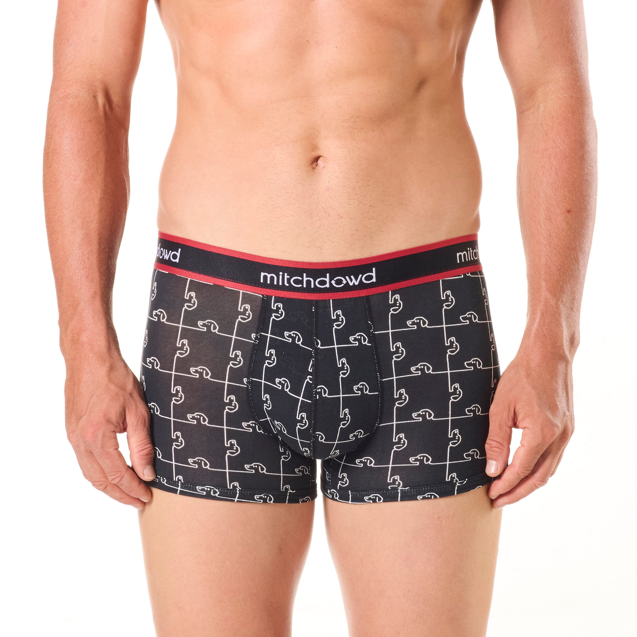 Men's Dog Cotton Trunk 3 Pack - Red - Image 2