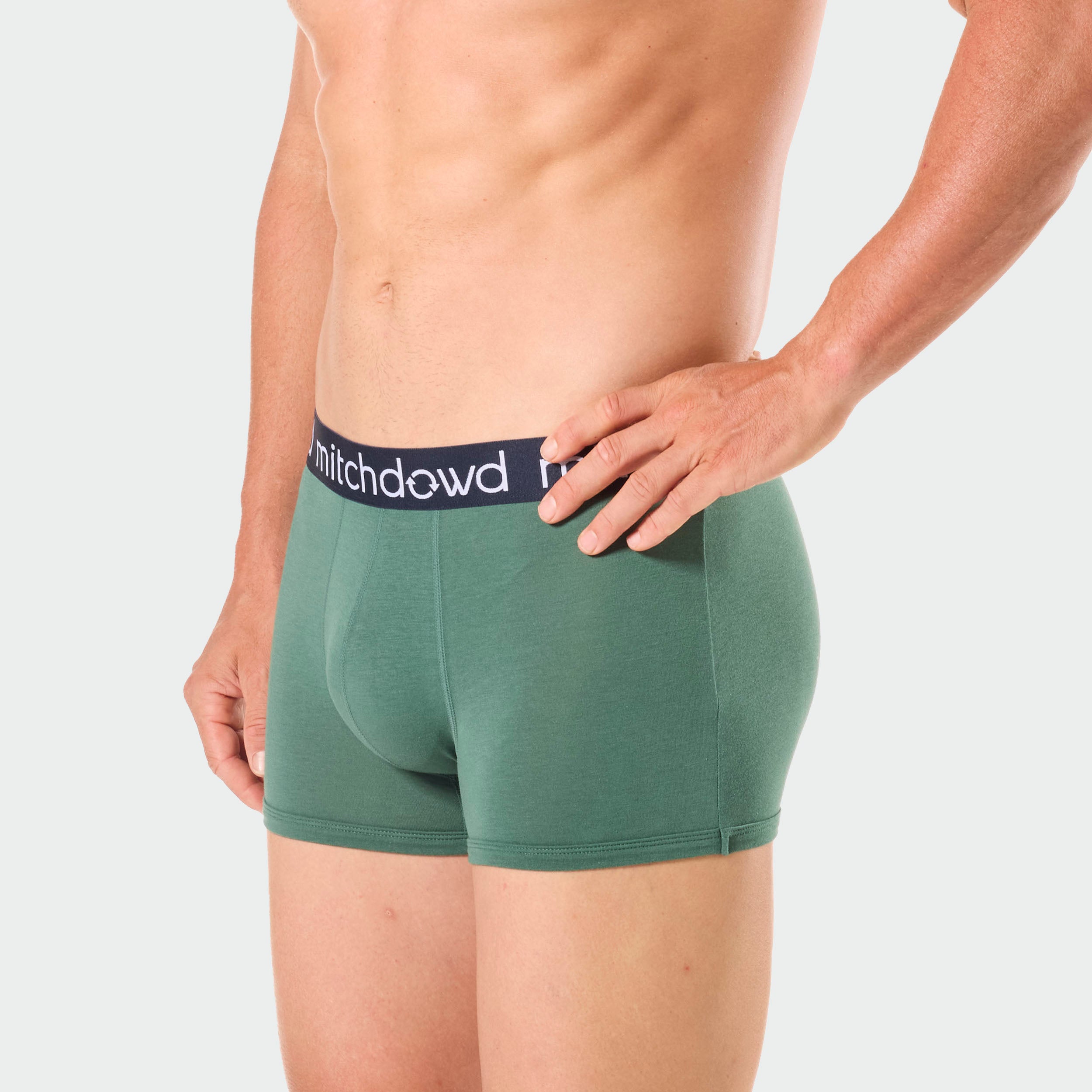 Men's Doggy Check Bamboo Trunk 2 Pack - Navy - Image 3