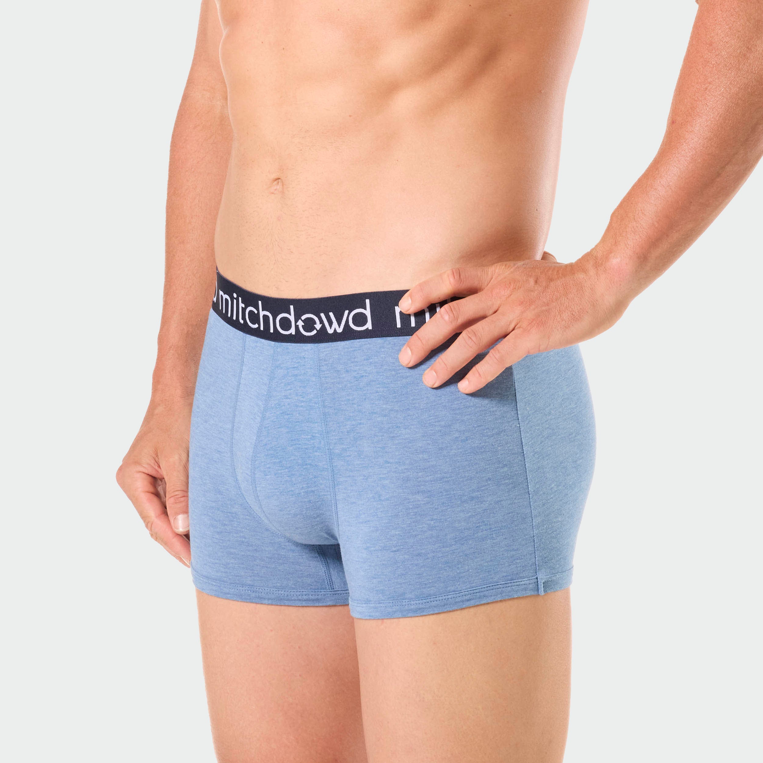 3Men's Bamboo Trunk 3 Pack - Blue & Green - Image 3