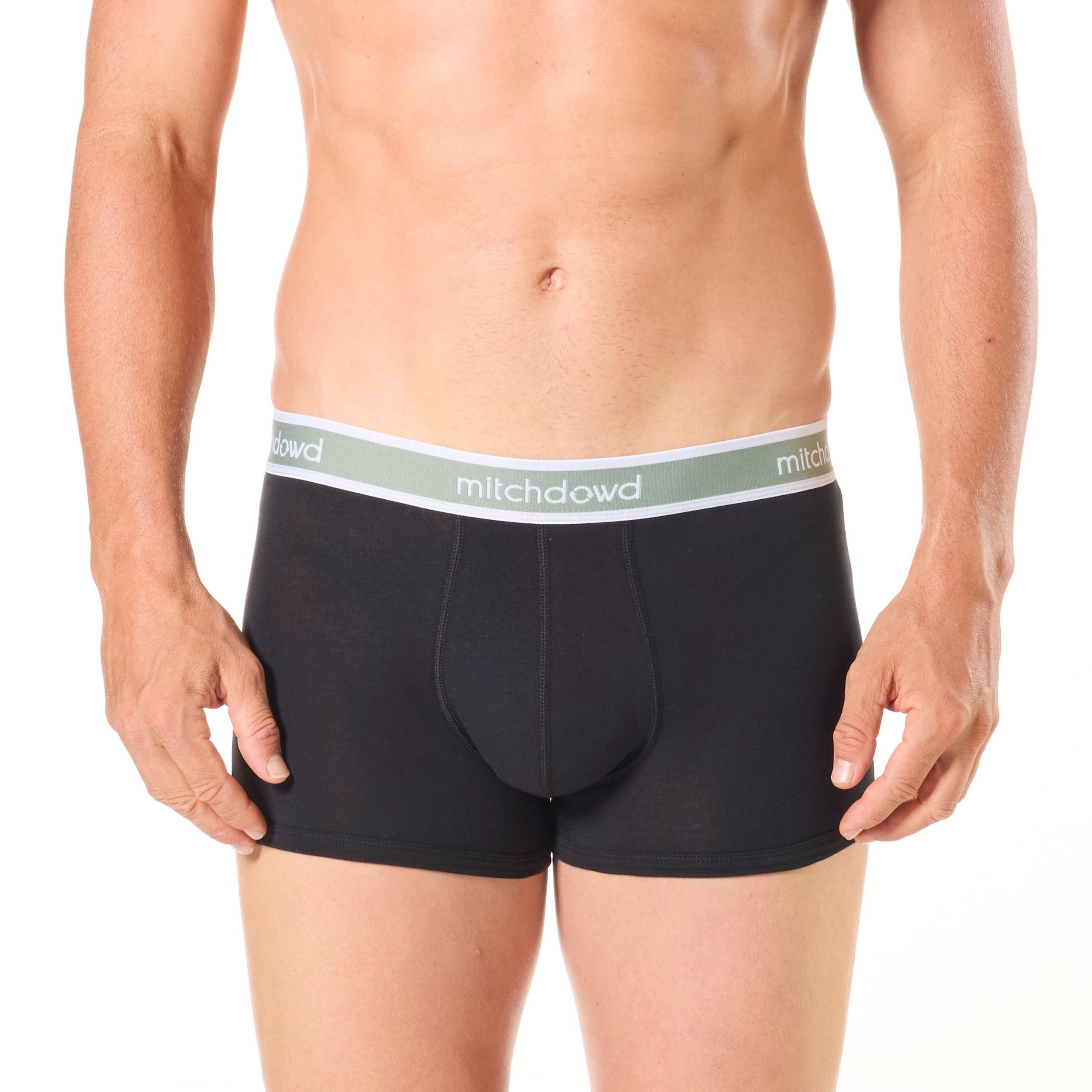 Men's Plain Cotton Trunk 5 Pack - Black - Image 2