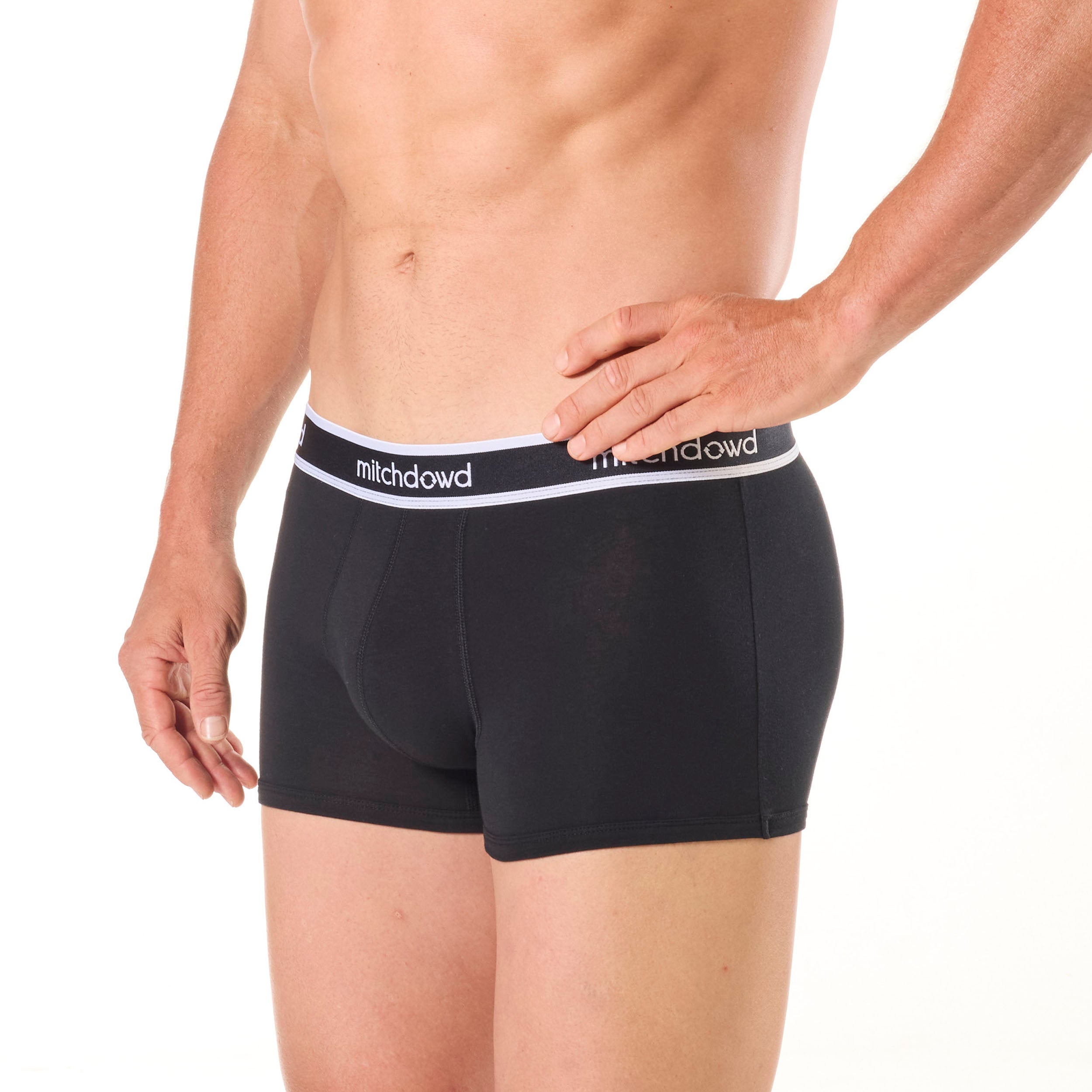 Men's Plain Cotton Trunk 5 Pack - Black - Image 3