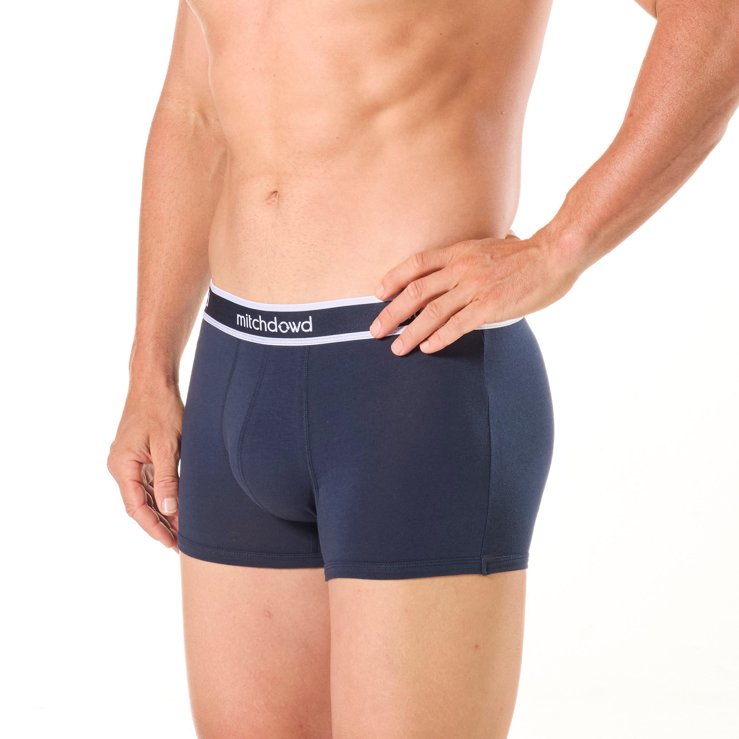 Men's Plain Cotton Trunk 5 Pack - Navy - Image 3