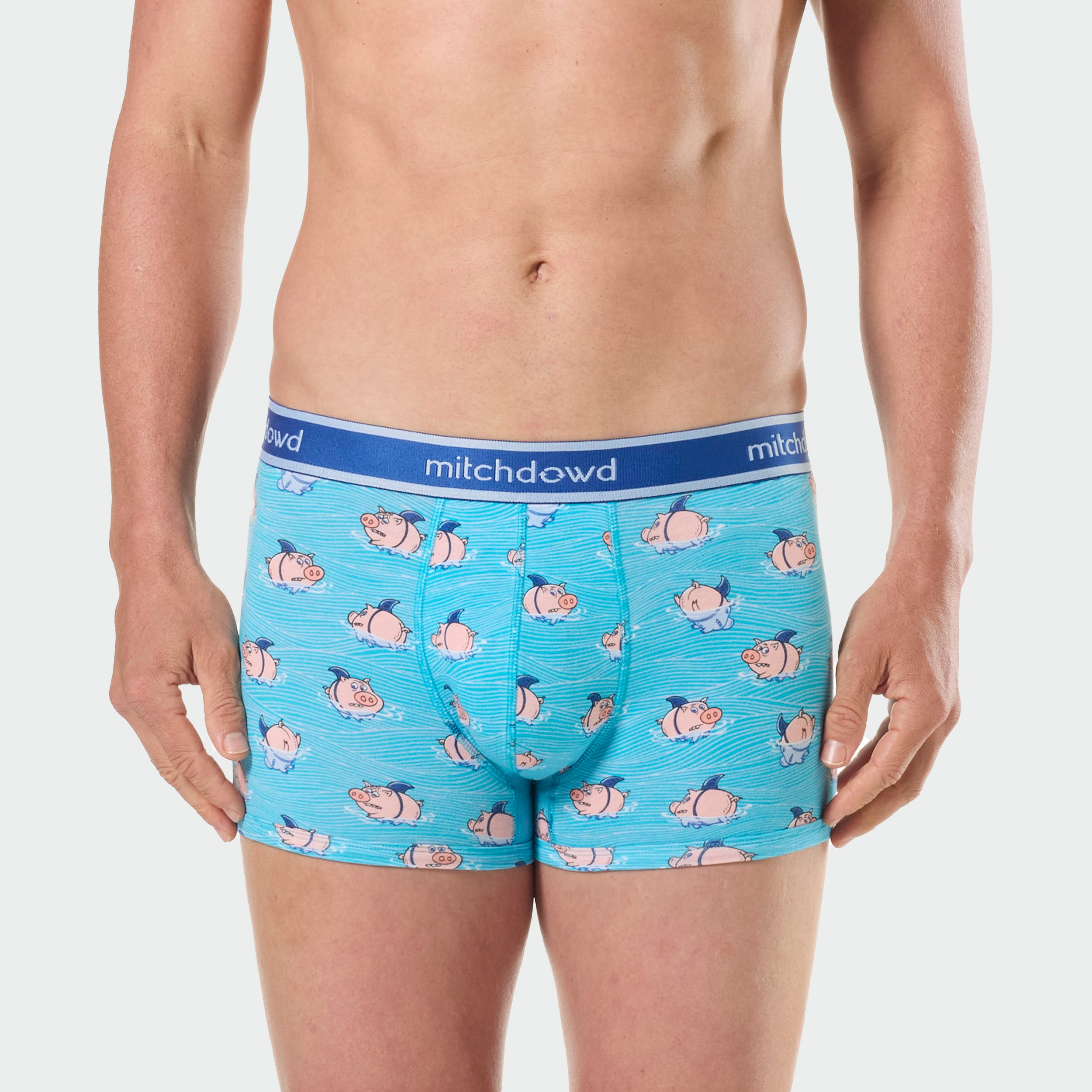 Mitchdowd Men's 3 Pack Trunk in Shark Fin Print
