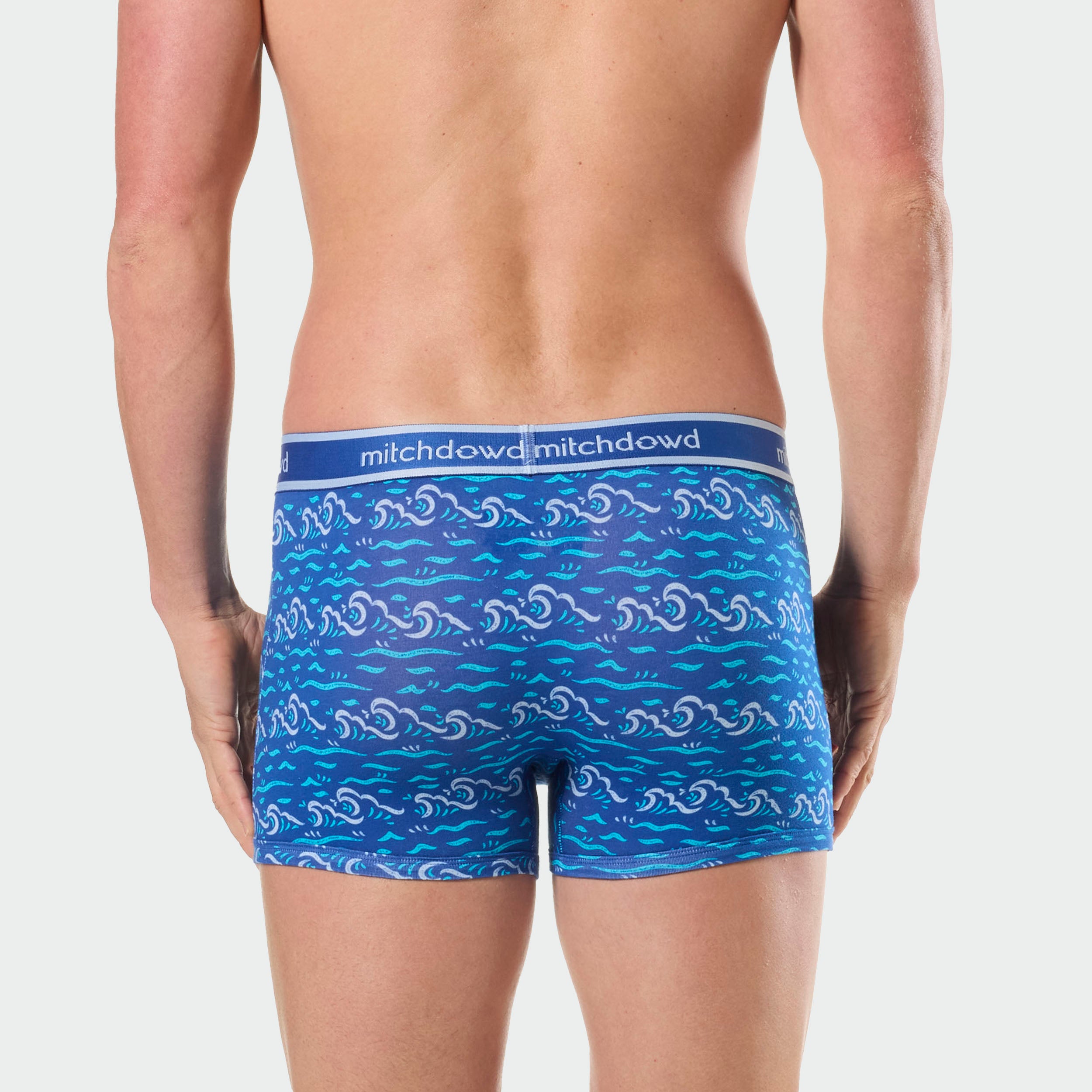 Mitchdowd Men's 3 Pack Trunk in Shark Fin Print
