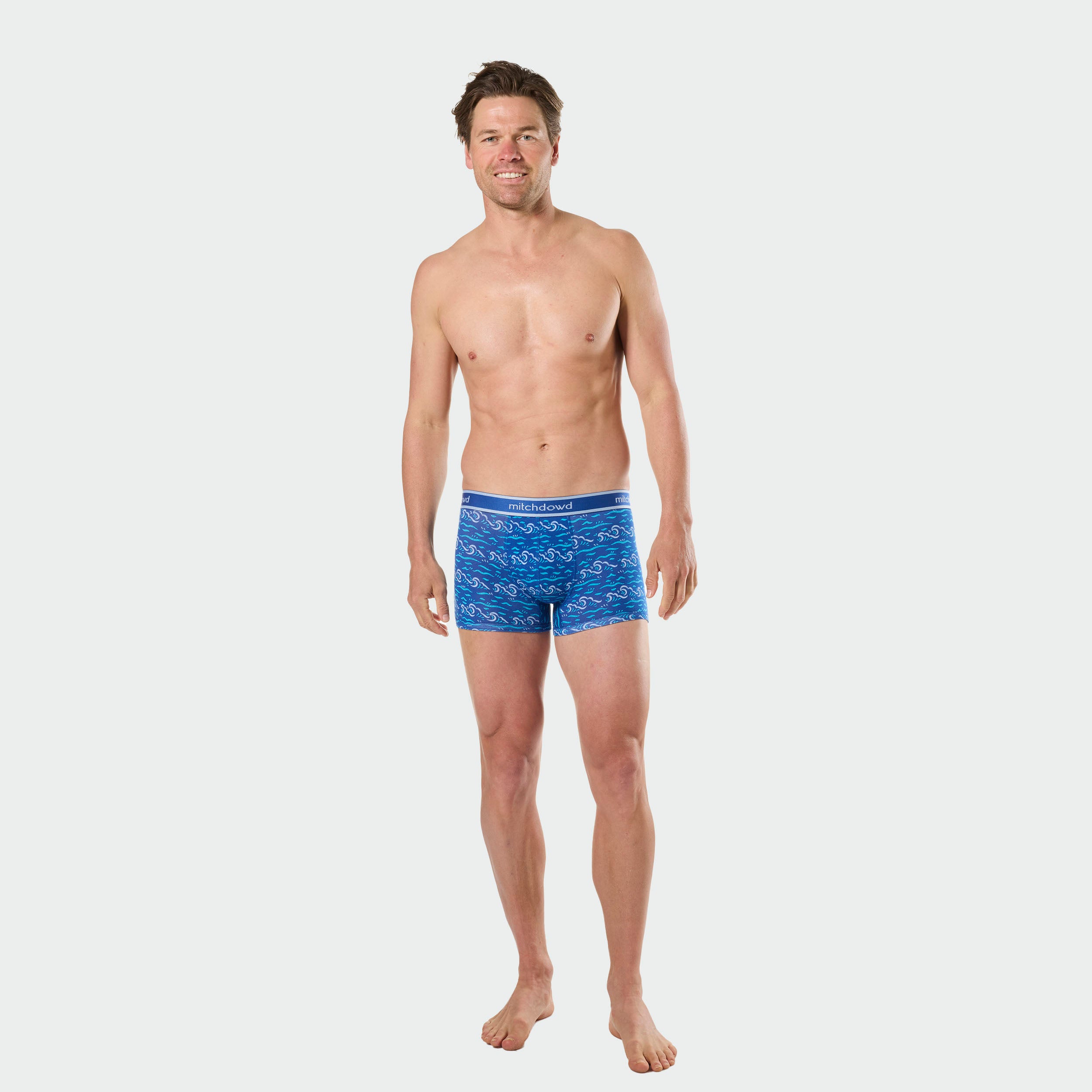 Mitchdowd Men's 3 Pack Trunk in Shark Fin Print