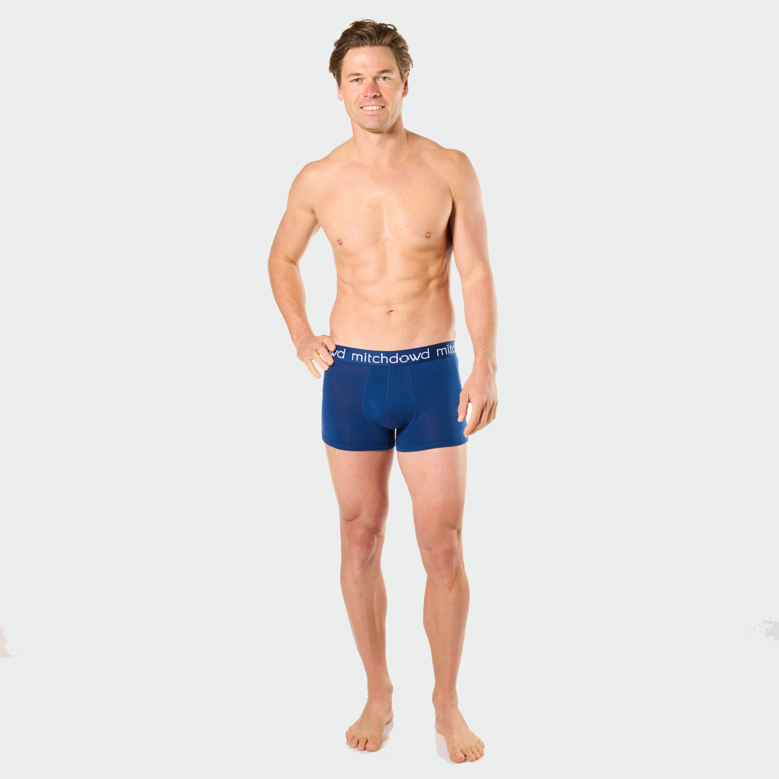 Mitchdowd Men's 3 Pack Bamboo Blue Trunks