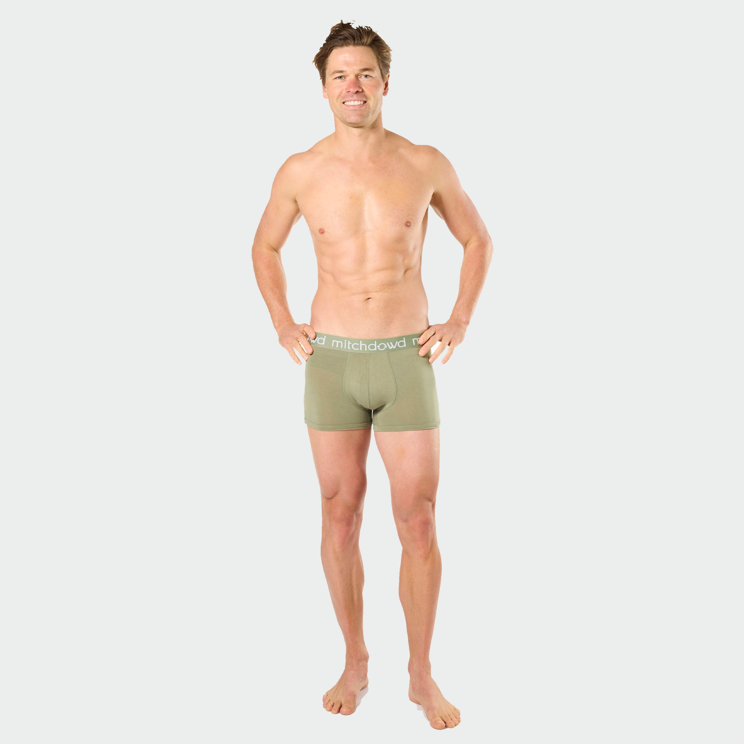 Mitch Dowd Men’s 3 Pack Trunks in Khaki, Grey and Brown