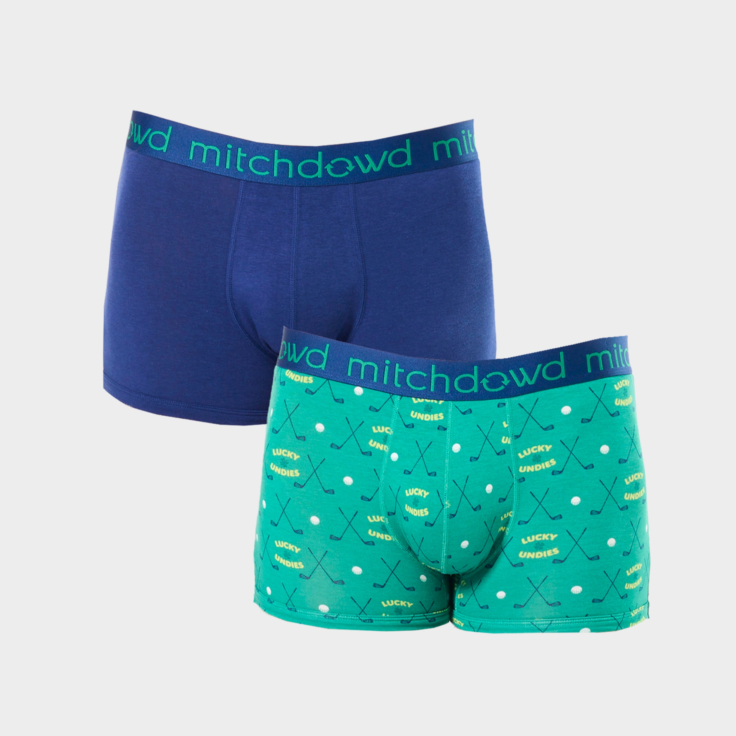 Mitchdowd Men's 2 Pack Lucky Bamboo Trunks