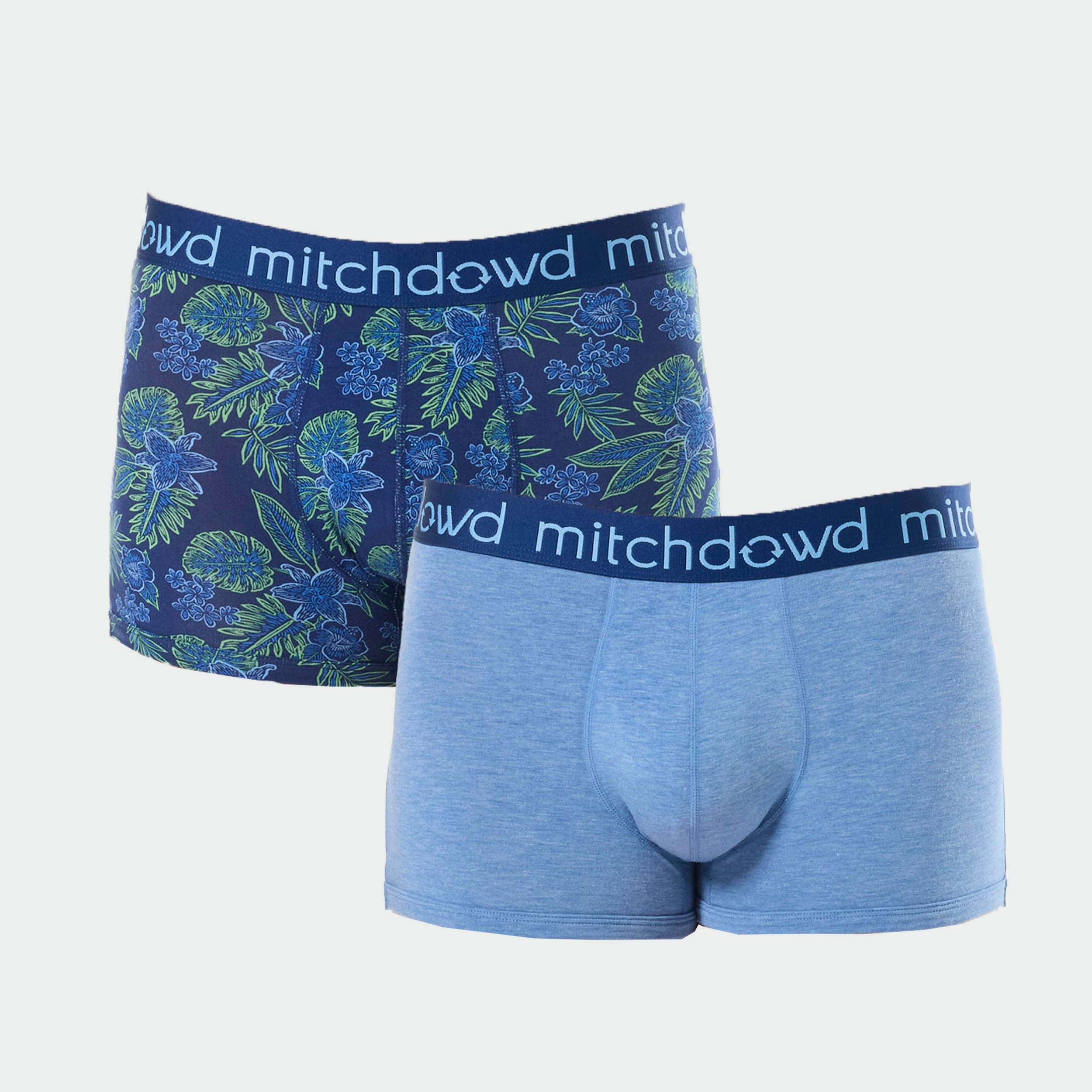 Mitchdowd Men's 2 Pack Trunk in Tropical Blue