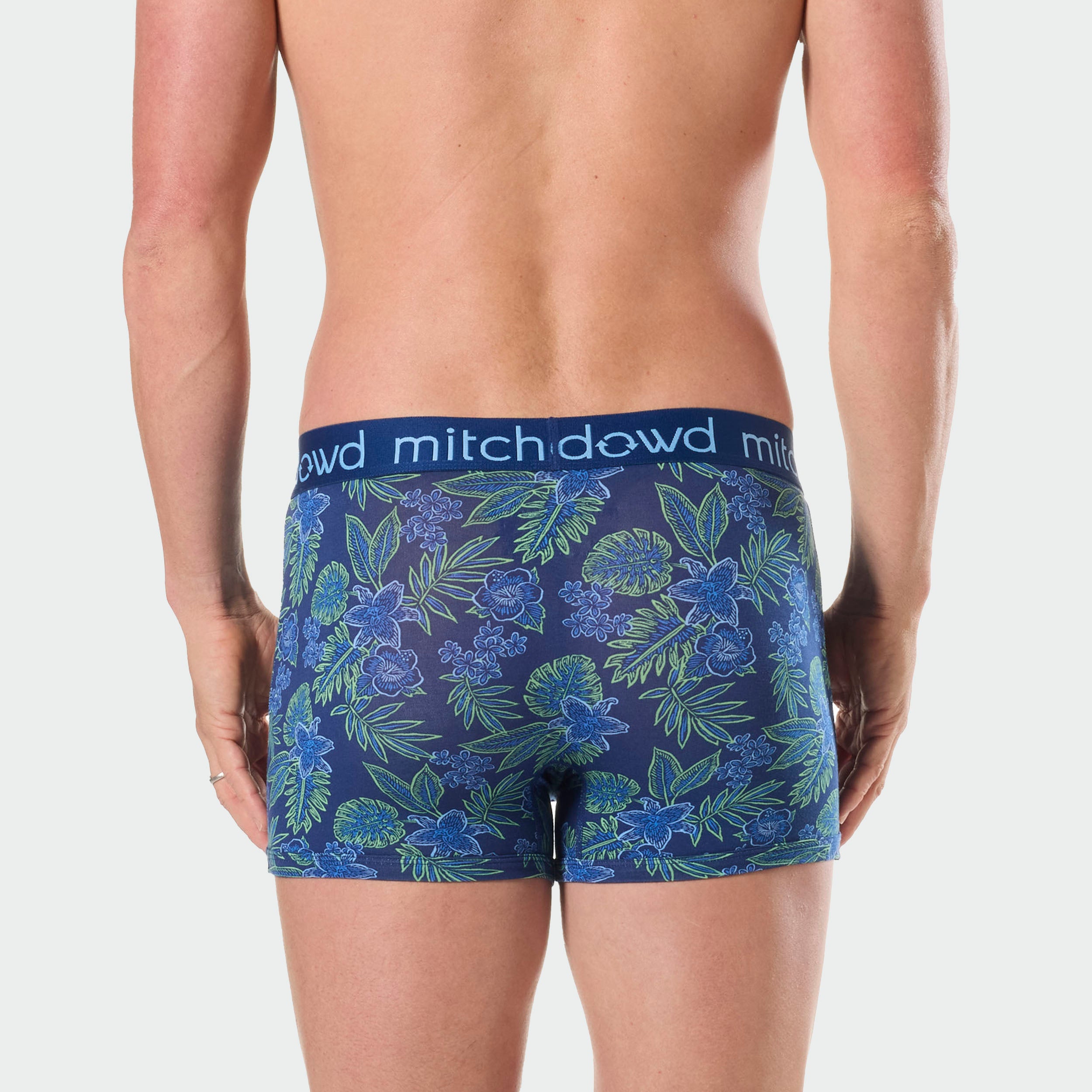 Mitchdowd Men's 2 Pack Trunk in Tropical Blue
