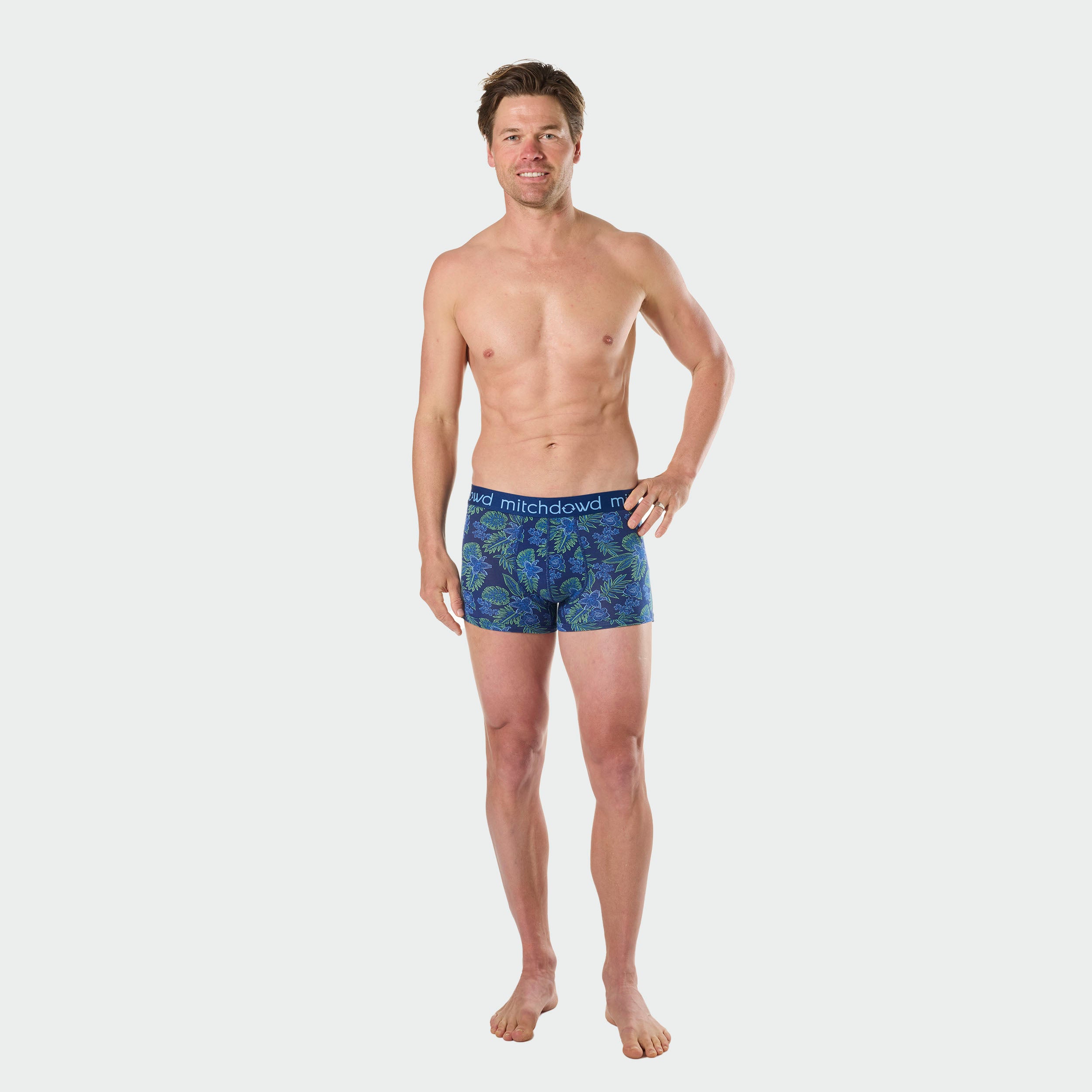 Mitchdowd Men's 2 Pack Trunk in Tropical Blue