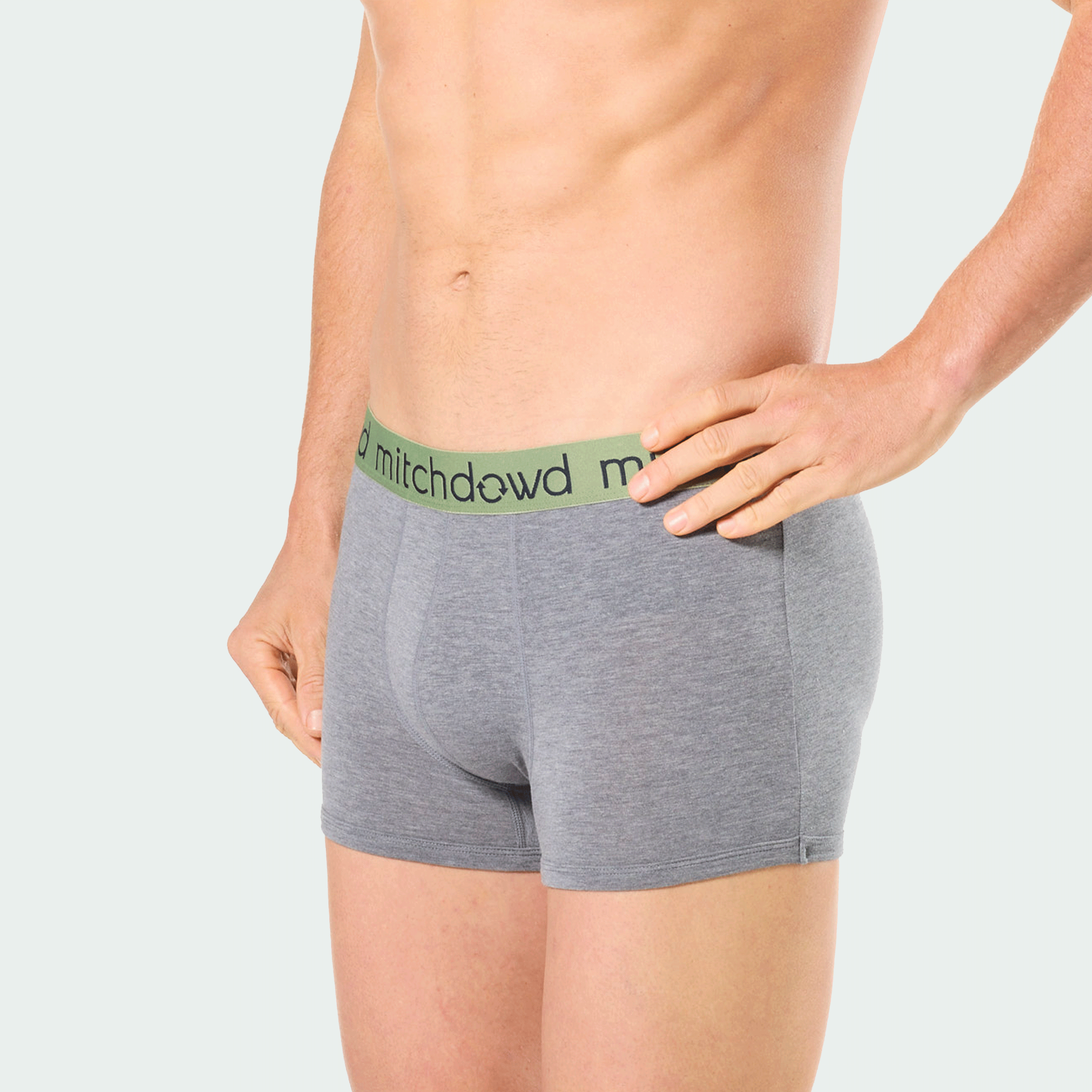 Mitch Dowd Men’s 2 Pack Bamboo Trunks in Grey and Surf Dog Print
