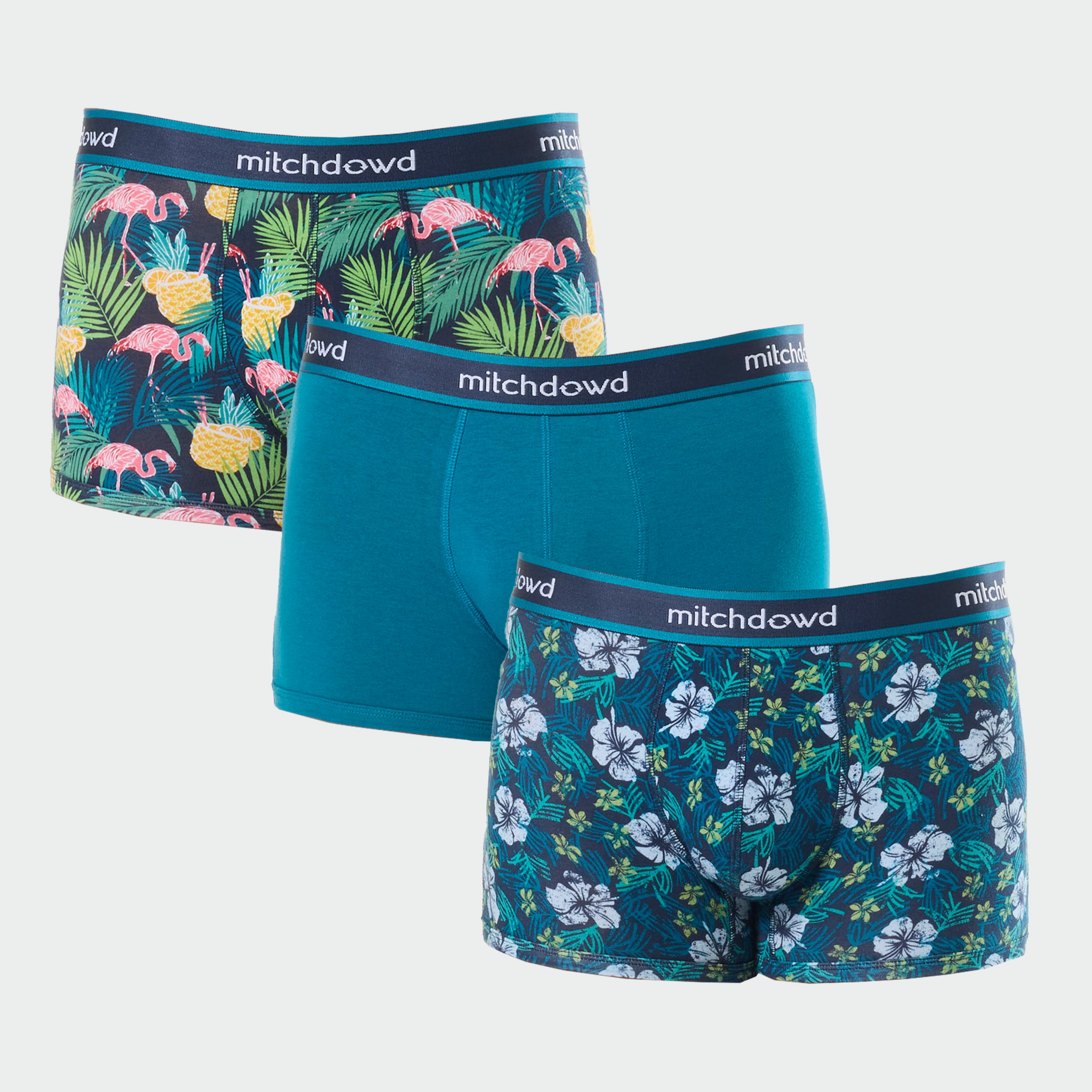 Mitchdowd Men's Tropical 3 Pack Trunk