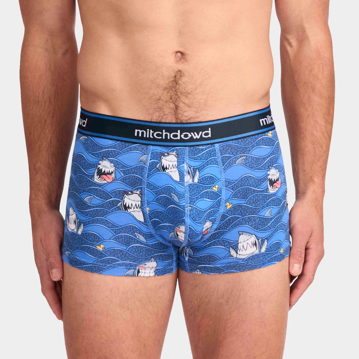 Mitchdowd Men's Smiling Shark Trunk 3 Pack
