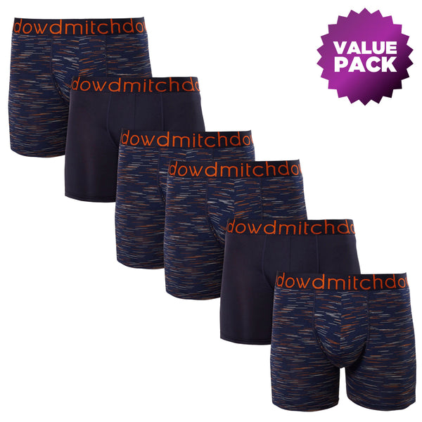 Men’s Everyday Classic Active Trunks 6 Pack - Navy