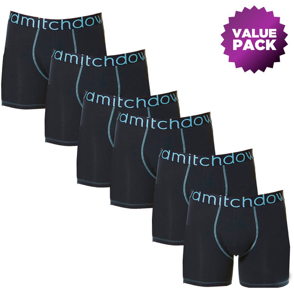 Men’s Room To Move Cotton Trunks Value 6 Pack – Navy