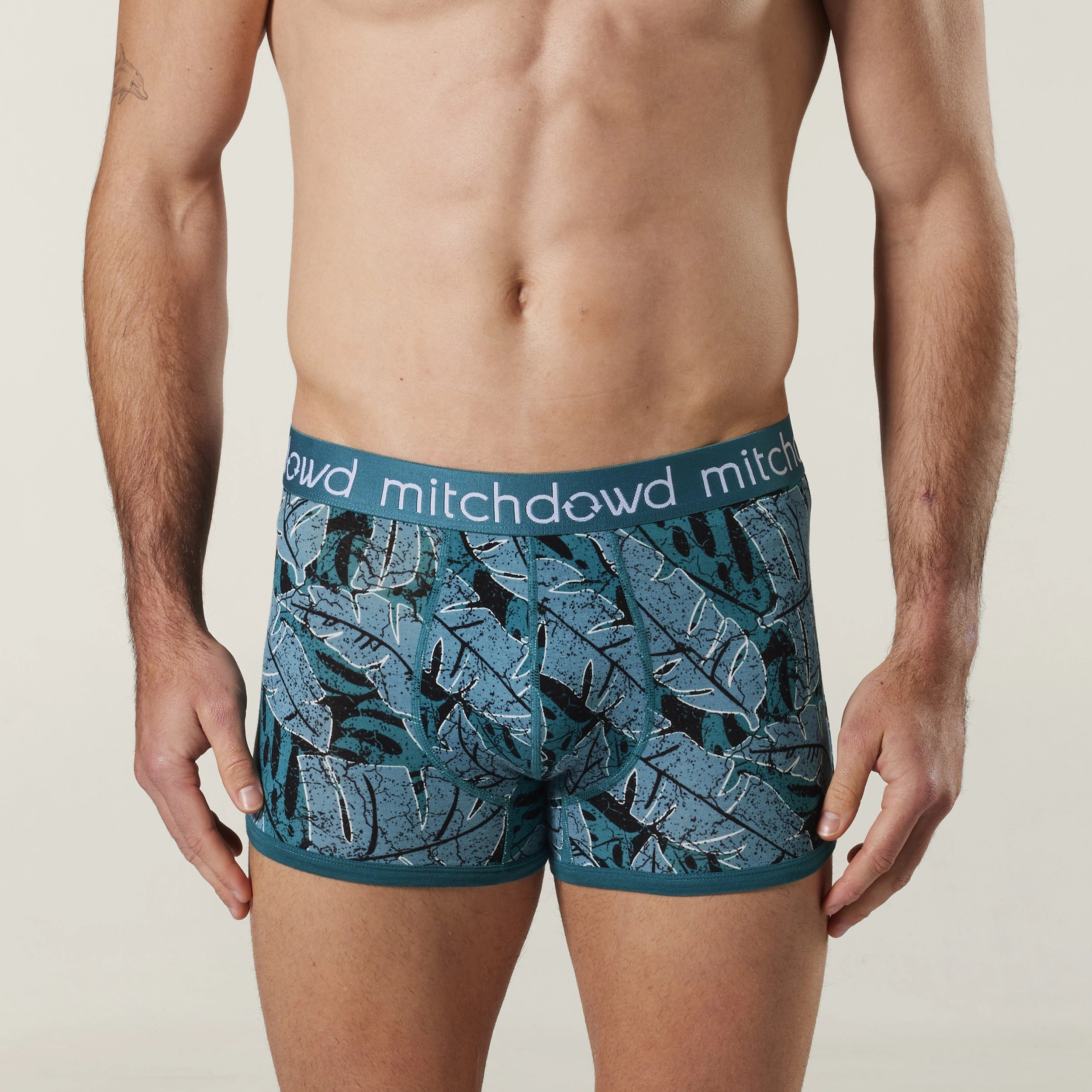 Men's Leaf Bamboo Trunk - Forest Green - Image 1