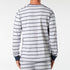 Men's Broad Stripe Cotton Long Sleeve Sleep Tee - Grey Marle
