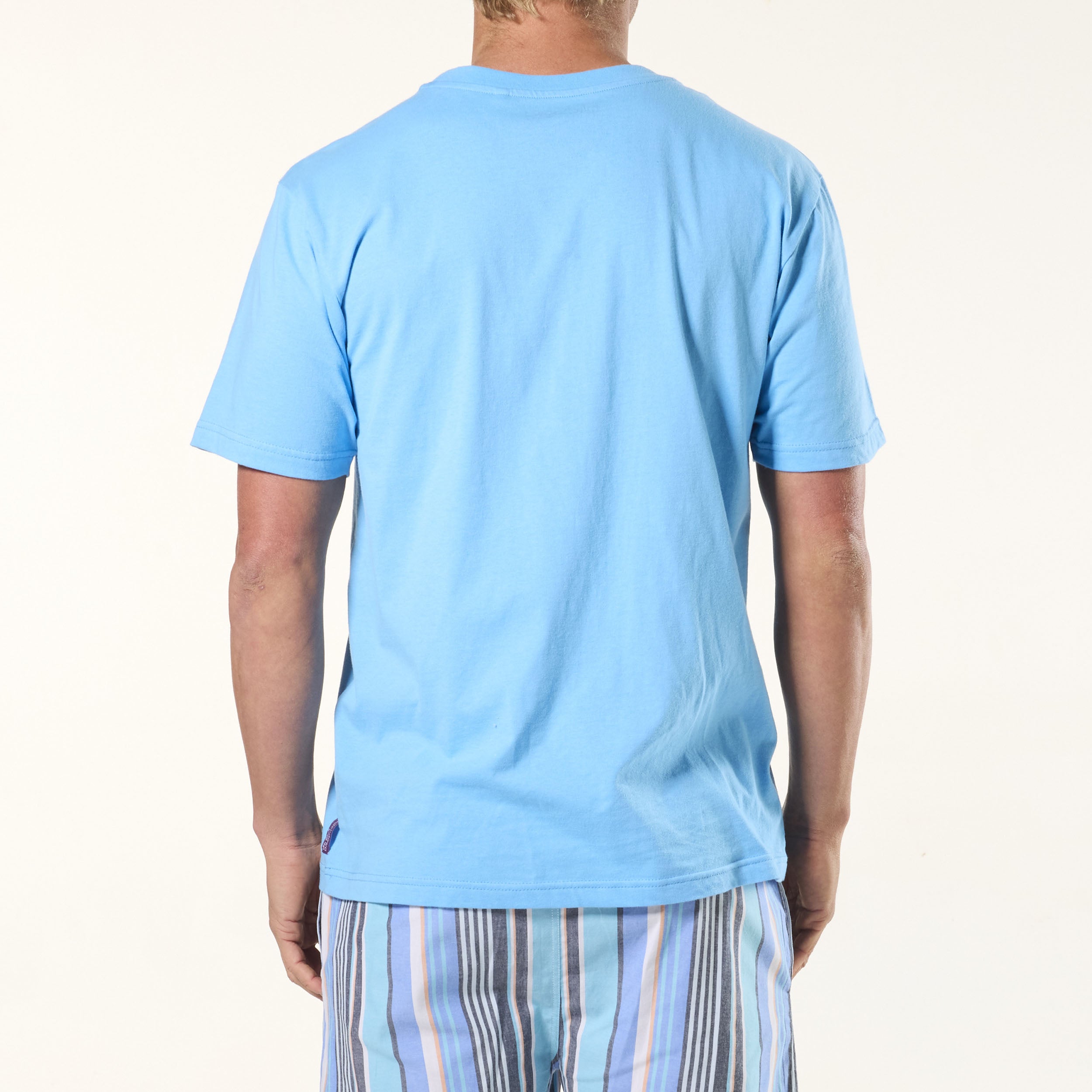 Men's Cotton Crew Neck Tee 2 Pack - Blue & Navy - Image 4