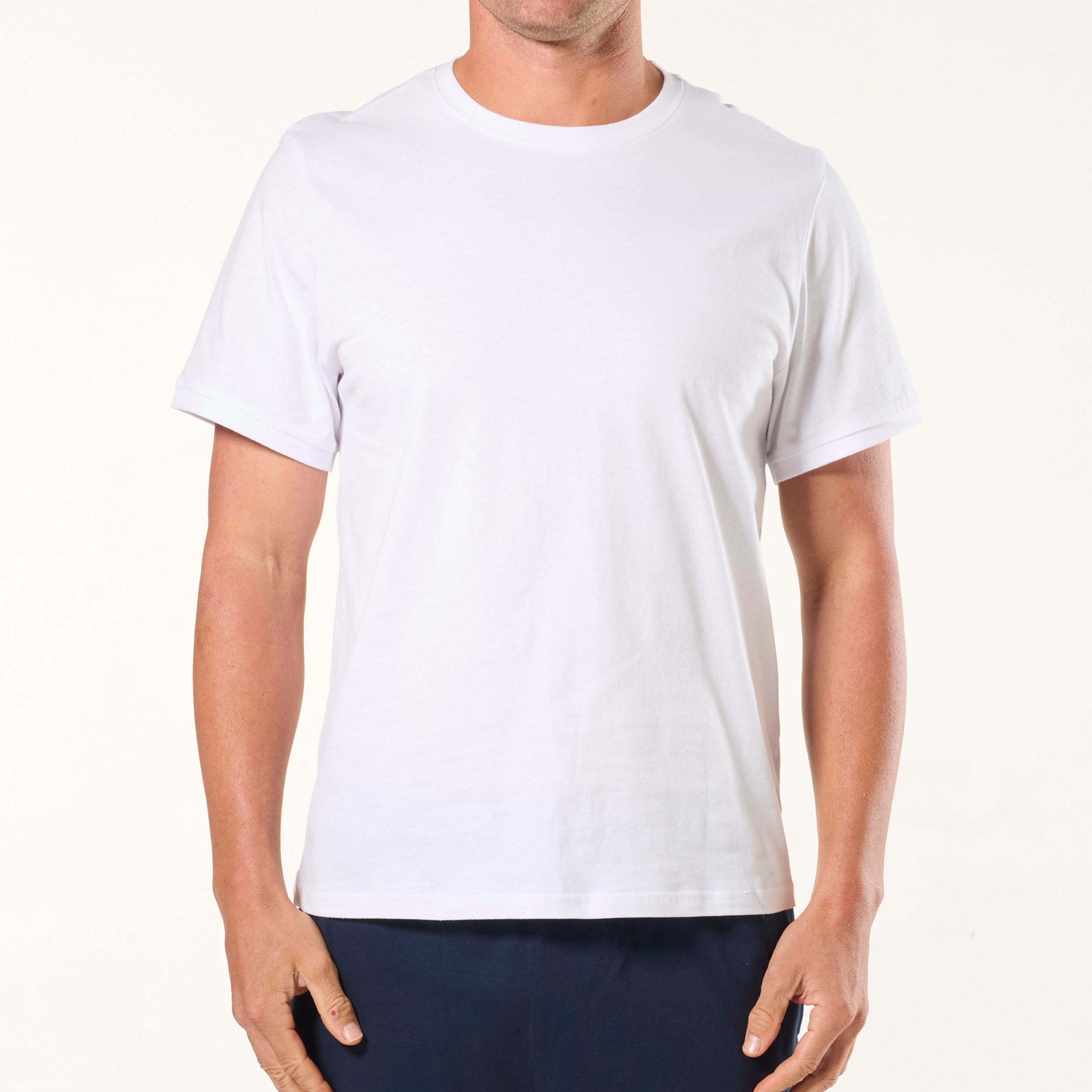 Men's Cotton Sleep Tee - White - Image 1