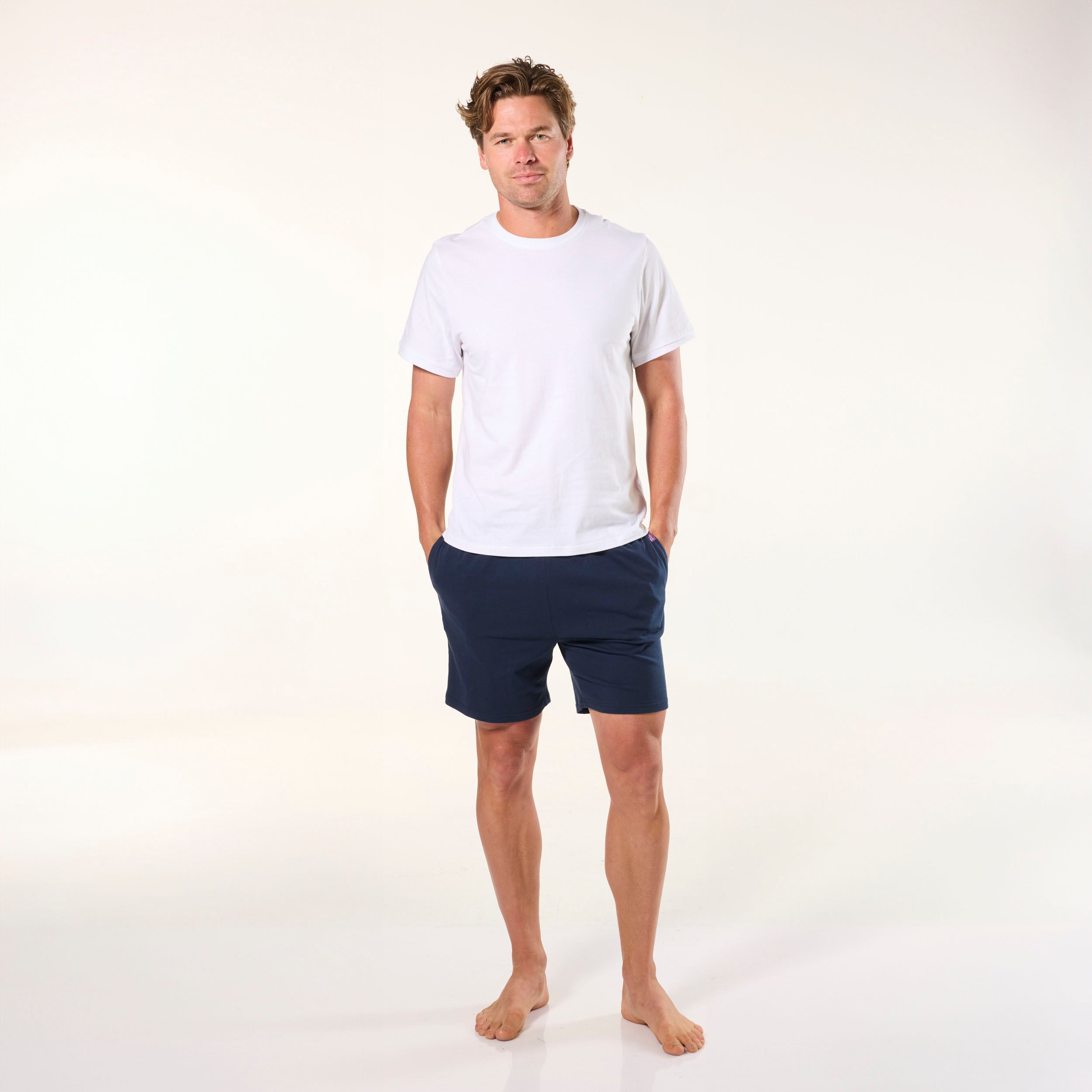 Men's Cotton Sleep Tee - White - Image 4