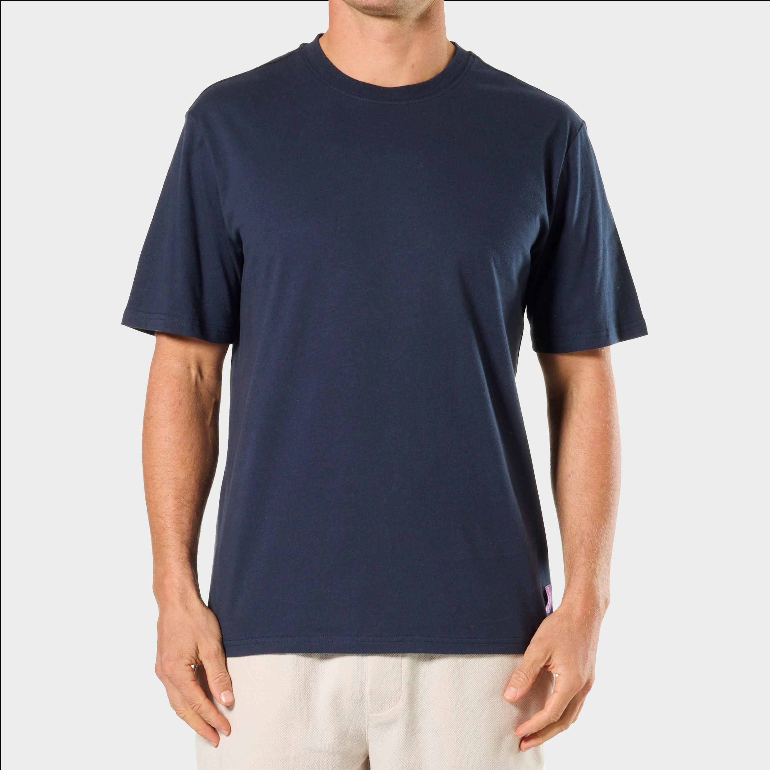 Mitch Dowd Men’s Two Pack Crew Neck T-Shirts in Navy and Sky Blue
