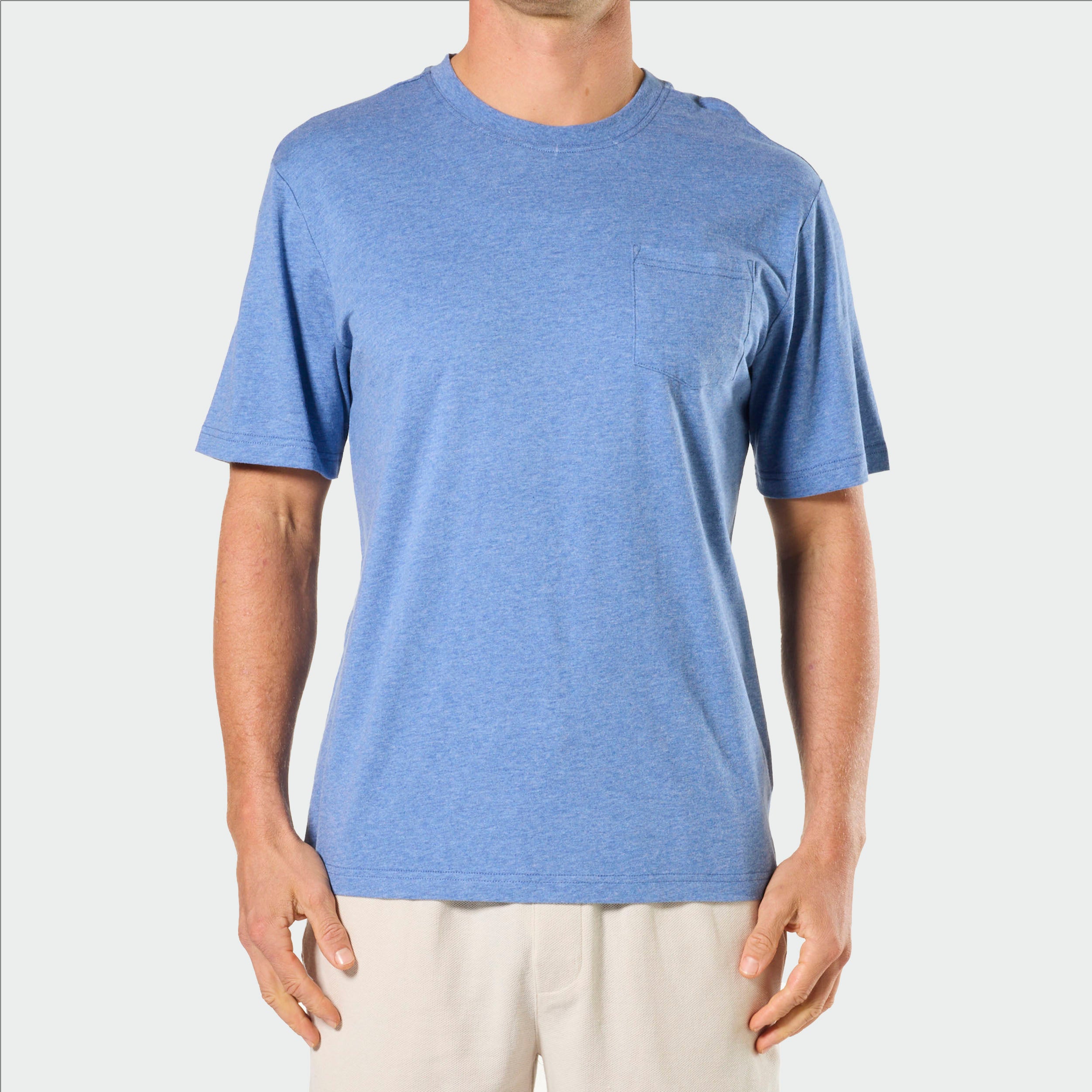 Men's Relaxed Cotton Knit Sleep T-Shirt - Denim Marle