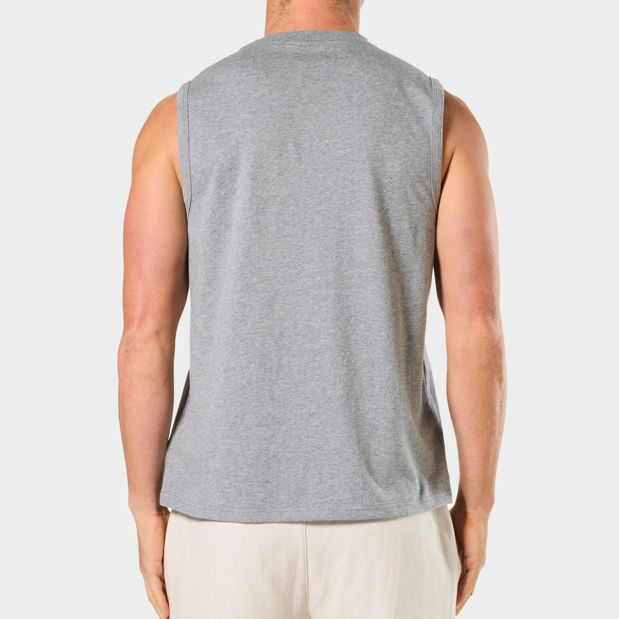 Mitchdowd Men's Relaxed Cotton Charcoal Muscle Tank Tee