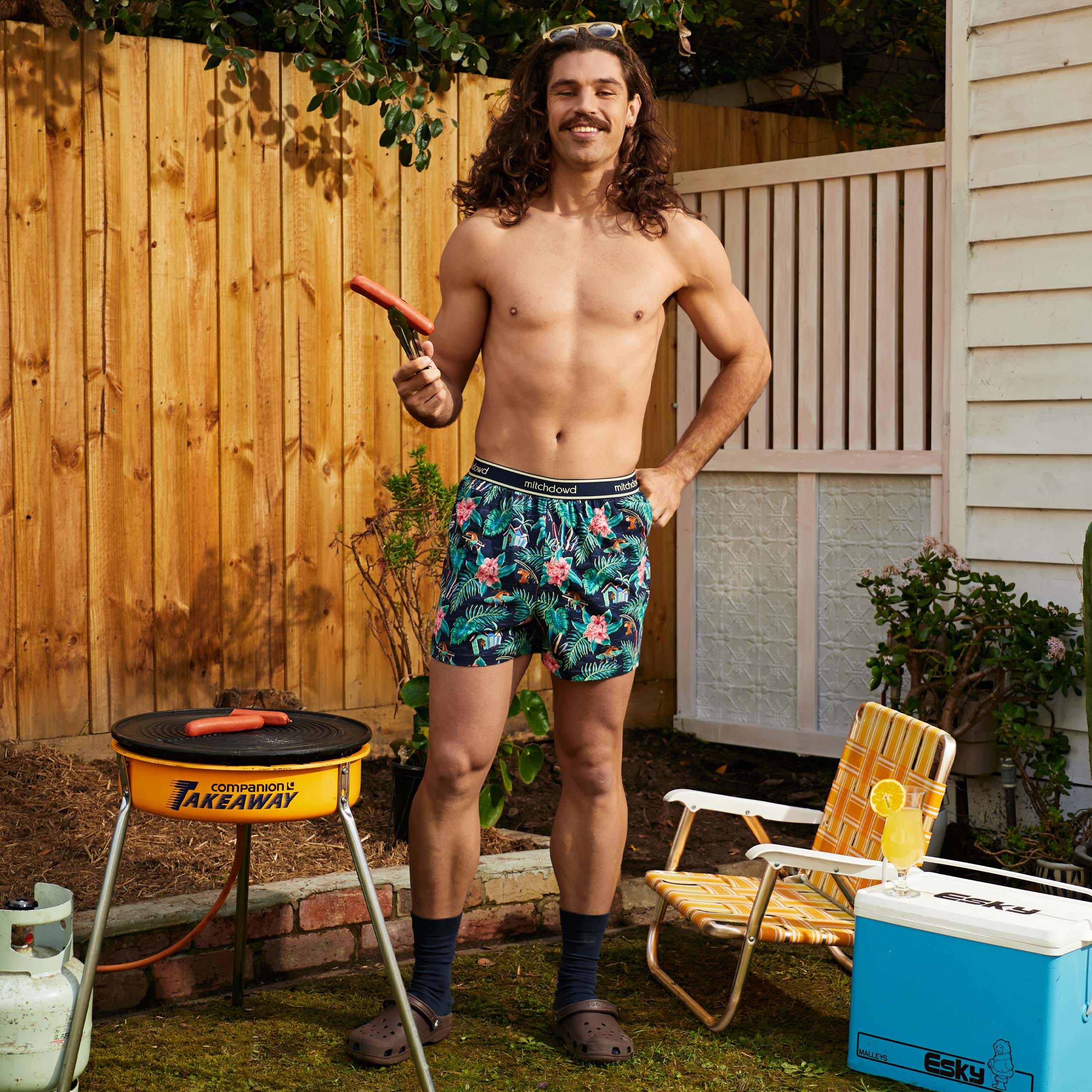 Mitchdowd Men’s Palm Pups Knit Boxer Shorts