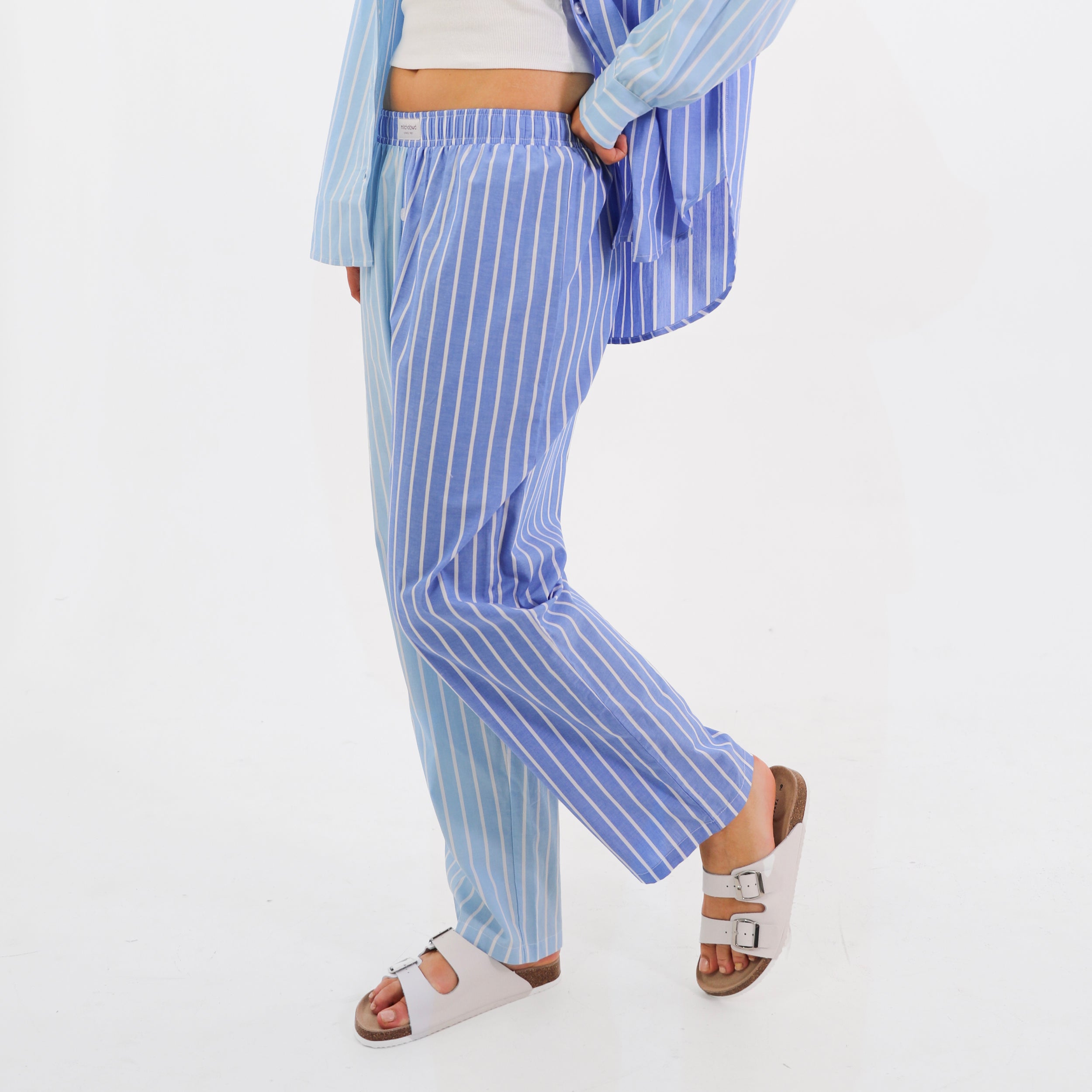 Mitchdowd Womens Blues Stripe Pyjama Pants