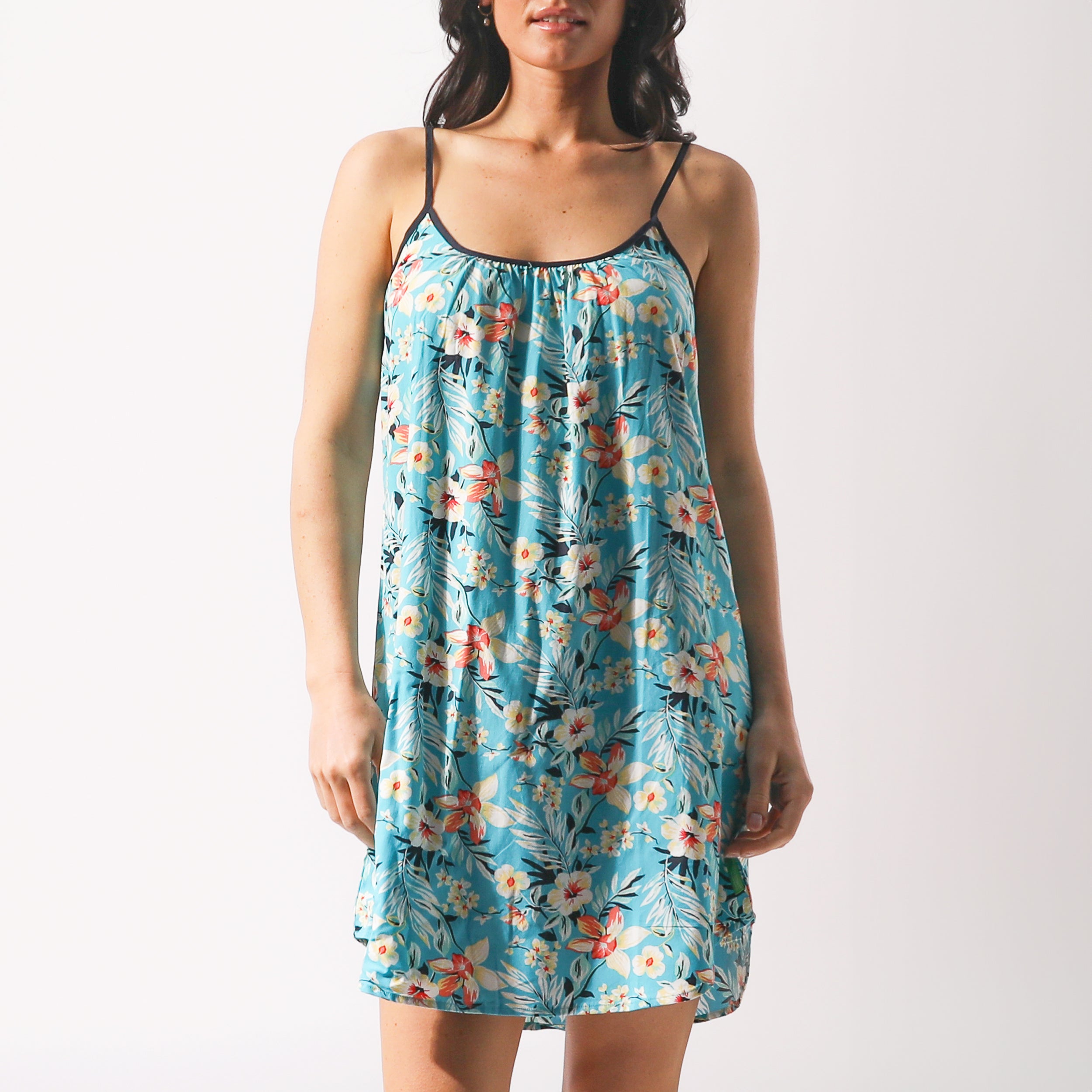 Women's Twilight Floral Woven Chemise - Blue - Image 2