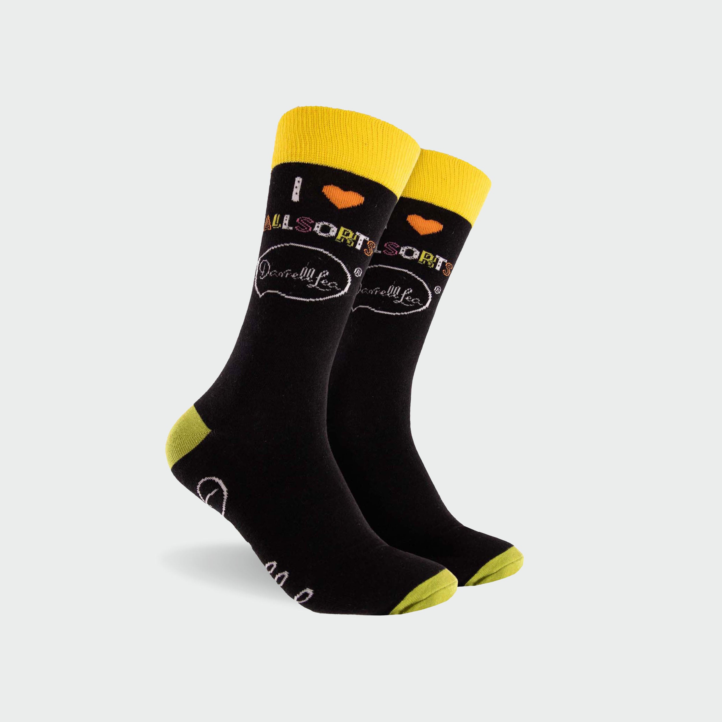 Men's I Love Allsorts Cotton Crew Socks - Black - Image 1