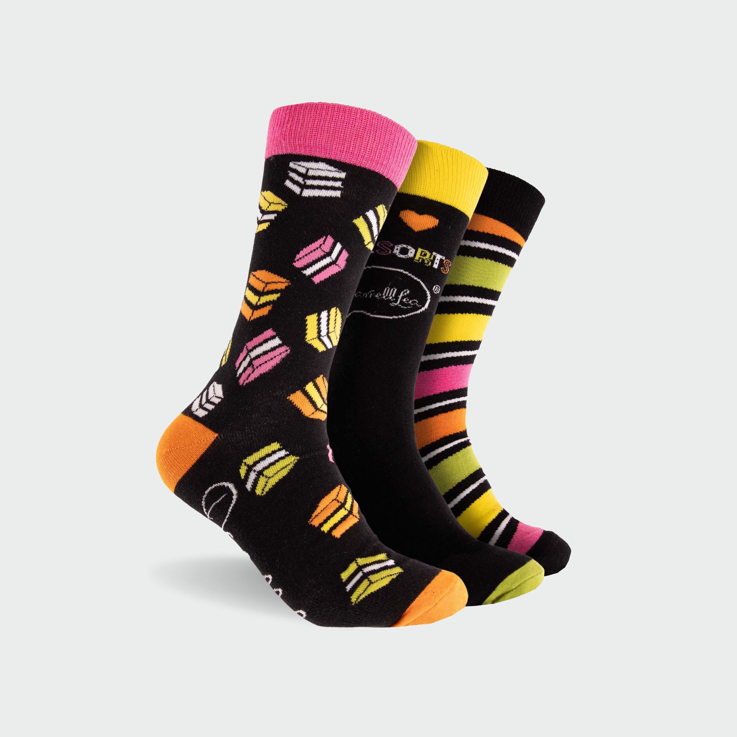 Men's It Takes Allsorts Cotton Crew Socks 3 Pack Gift Box - Black - Image 2