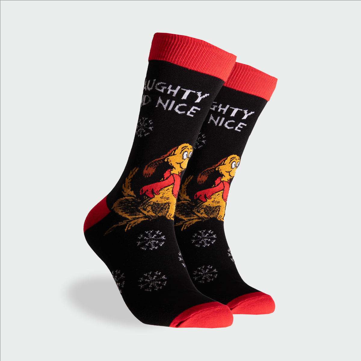Mitchdowd Mens Grinch Naughty and Nice Socks