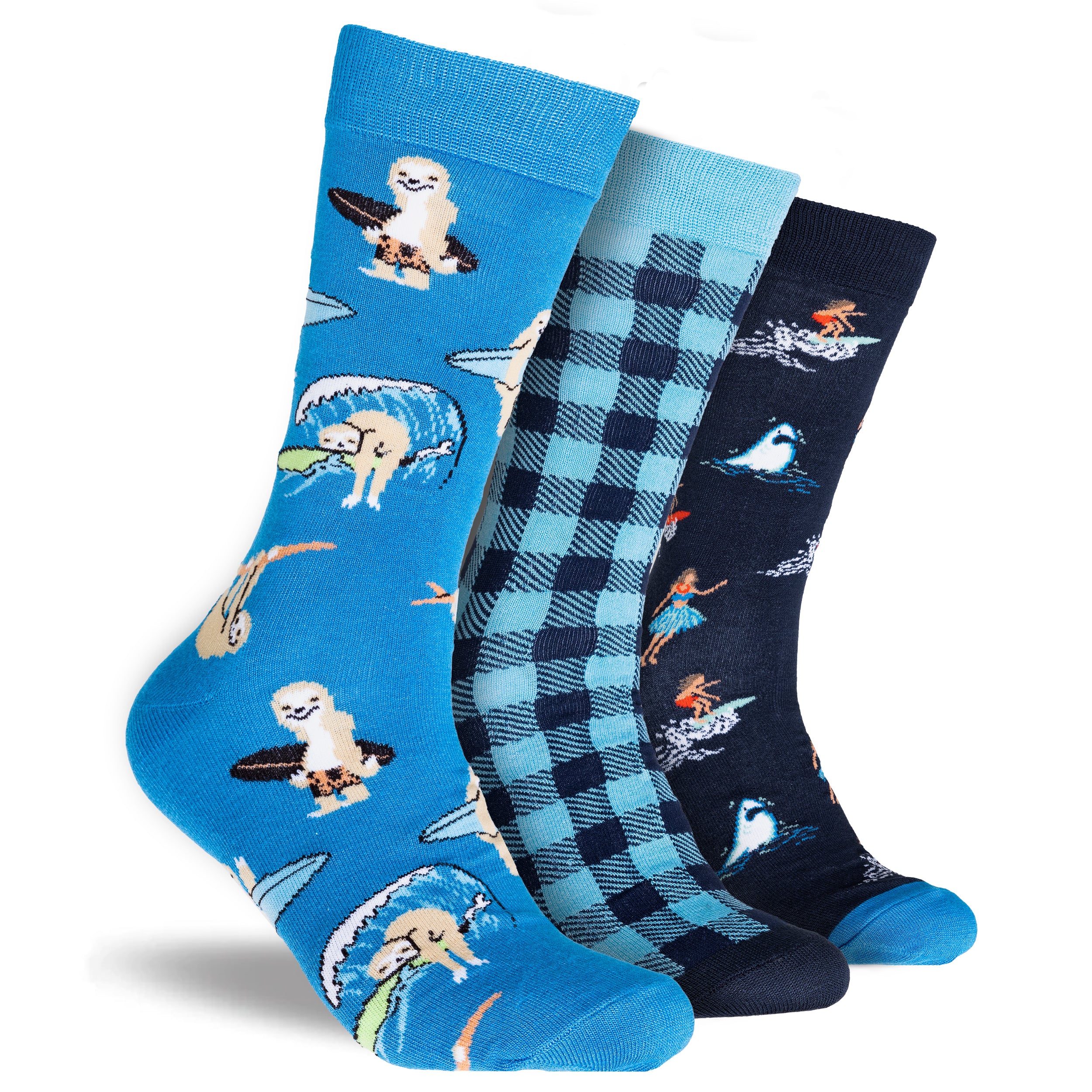 Men's Surfside Bamboo Crew Socks 3 Pack Model Image 1