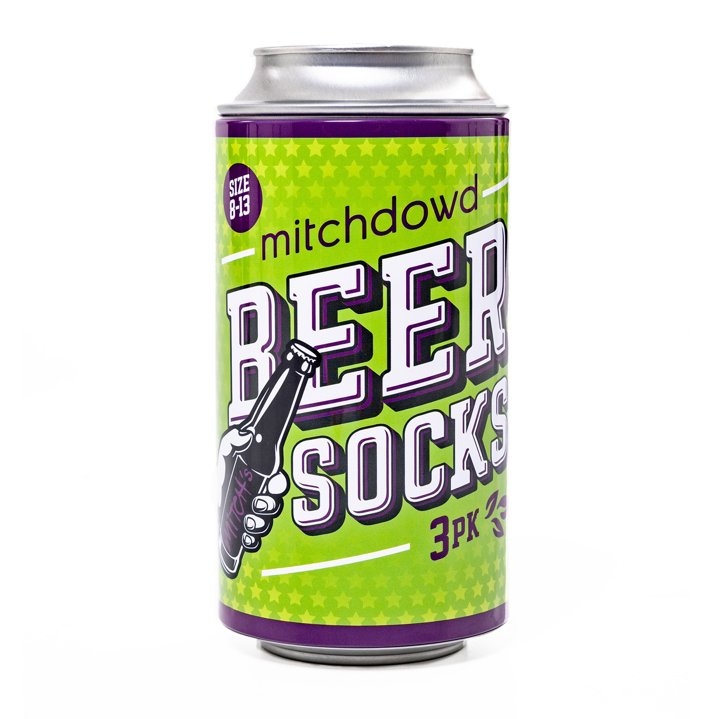 Men's Beer Cotton Crew Socks Model Image 3