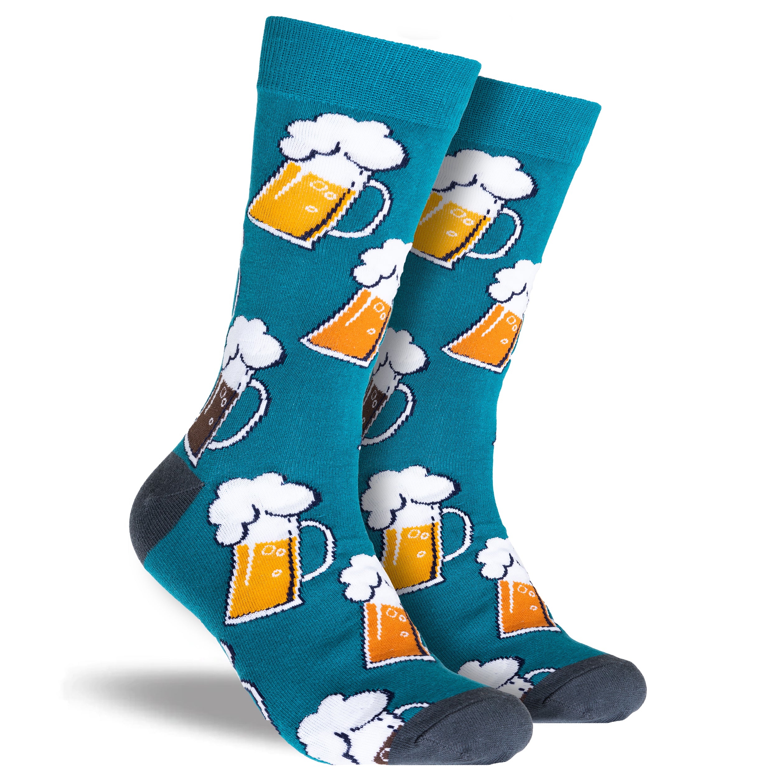 Men's Crafty Beer Cotton Crew Socks Image 3