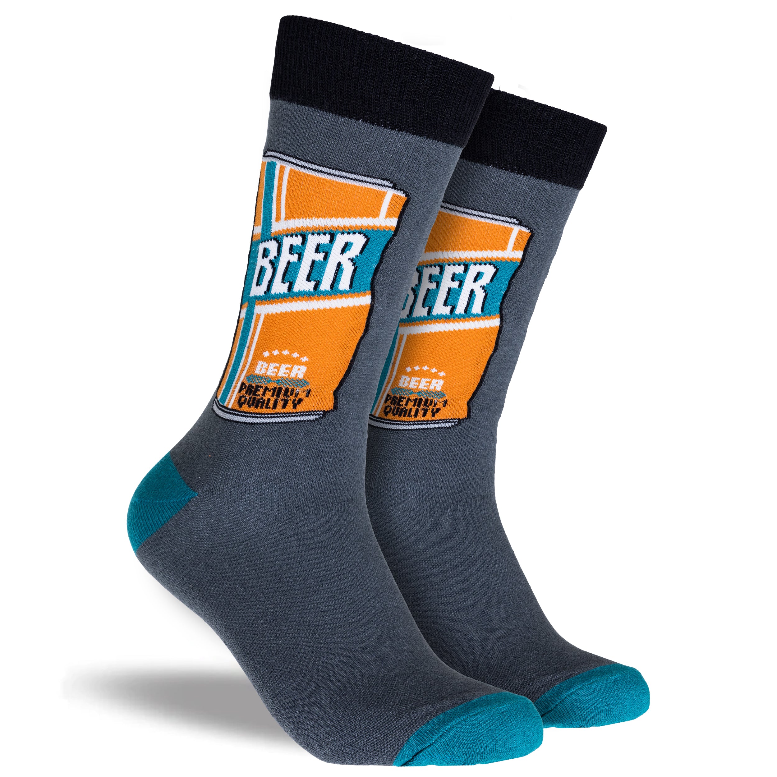 Men's Crafty Beer Cotton Crew Socks Image 5