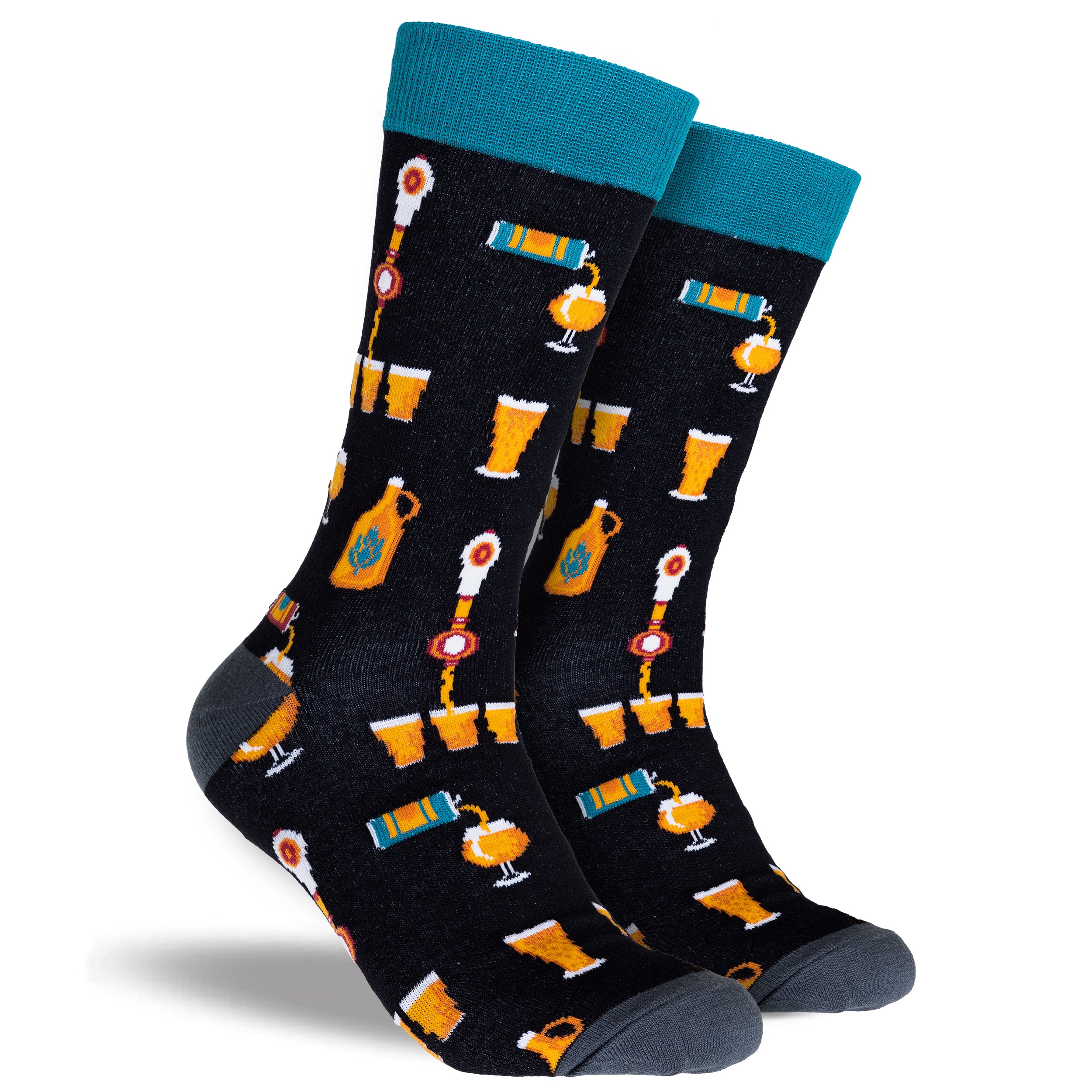 Men's Crafty Beer Cotton Crew Socks Image 6