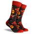 Men's Saucy Sox Cotton Crew Sock 4 Pack Gift Box - Red