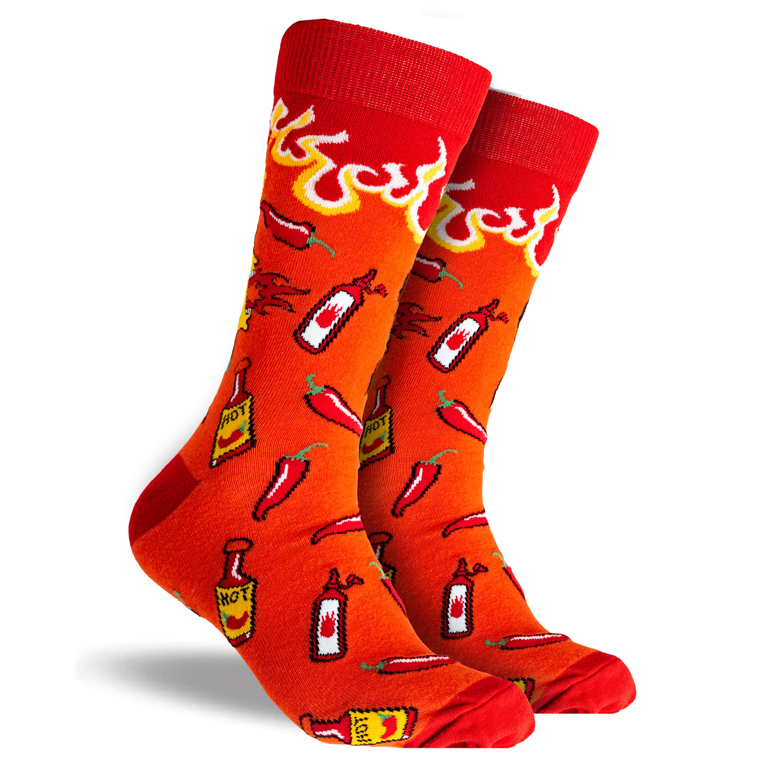 Men's Saucy Sox Cotton Crew Sock 4 Pack Gift Box - Red - Image 6