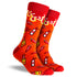 Men's Saucy Sox Cotton Crew Sock 4 Pack Gift Box - Red