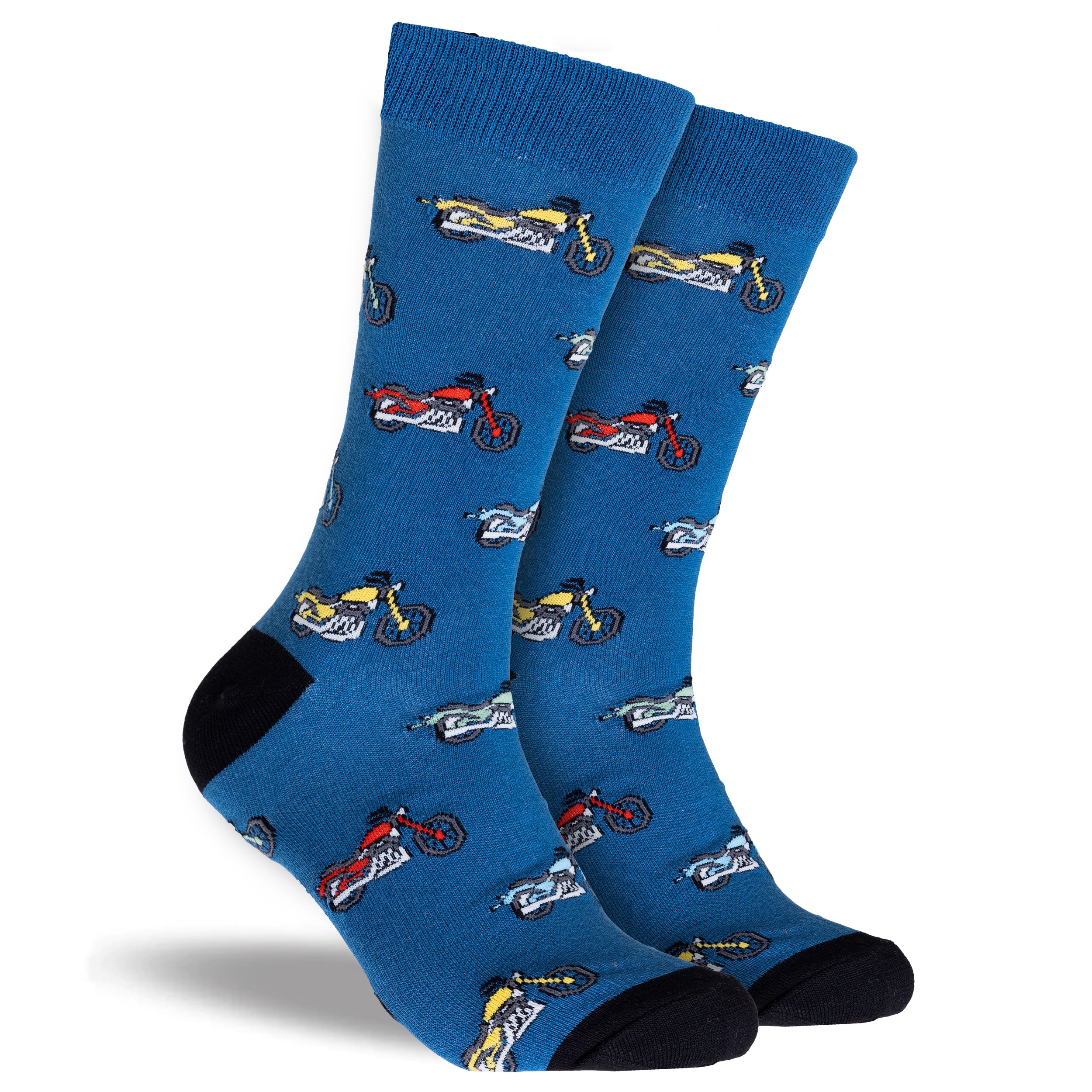 Men's Rev Head Cotton Crew Socks 3 Pack Gift Box - Blue, Black & Grey - Image 4