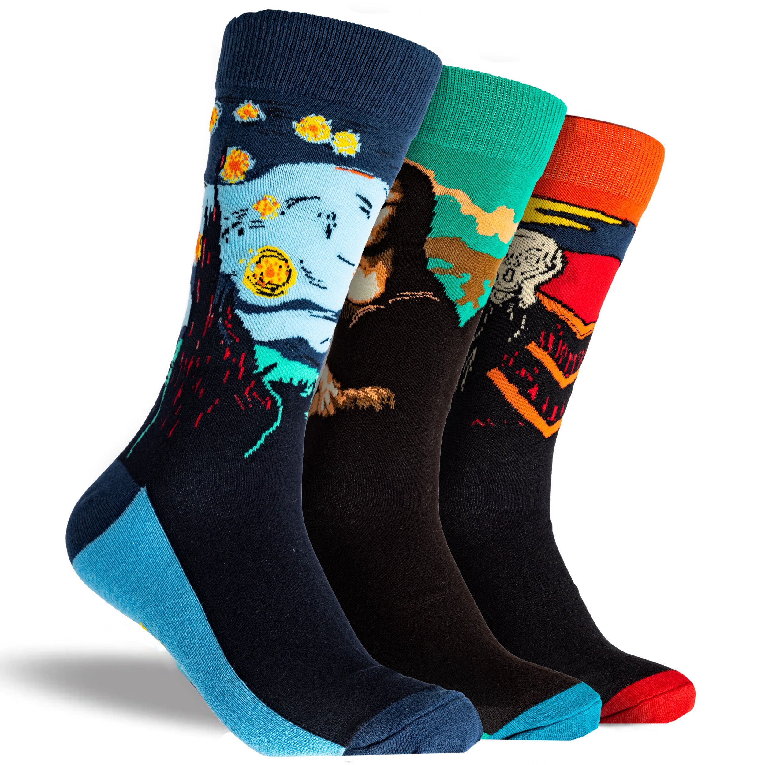 Men's Art Cotton Crew Socks Model Image  2