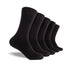 Men's Plain Cotton Indestructibles Crew Socks 5 Pack - Black