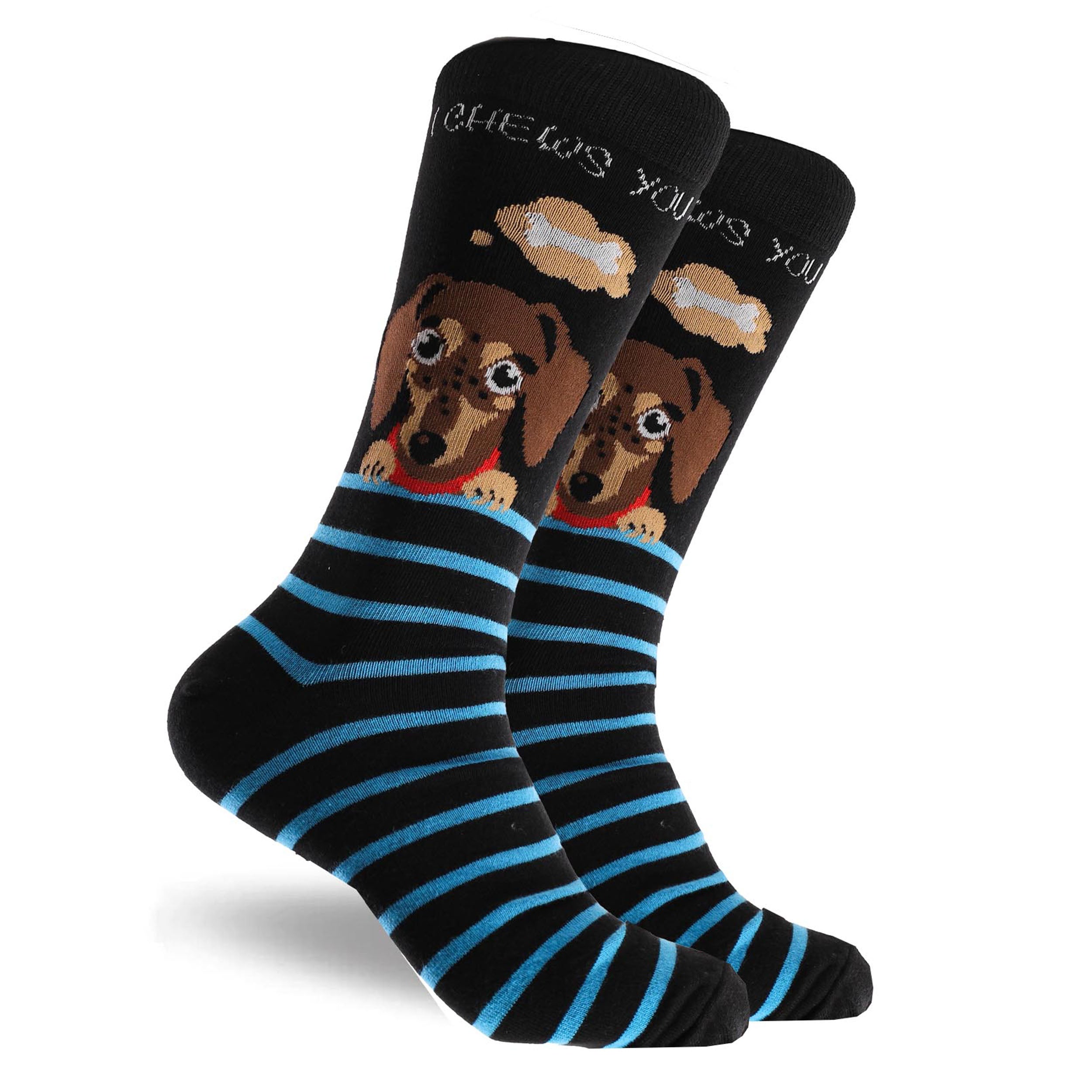 Men's Dog House Cotton Crew Socks 3 Pack Gift Box - Black - Image 3