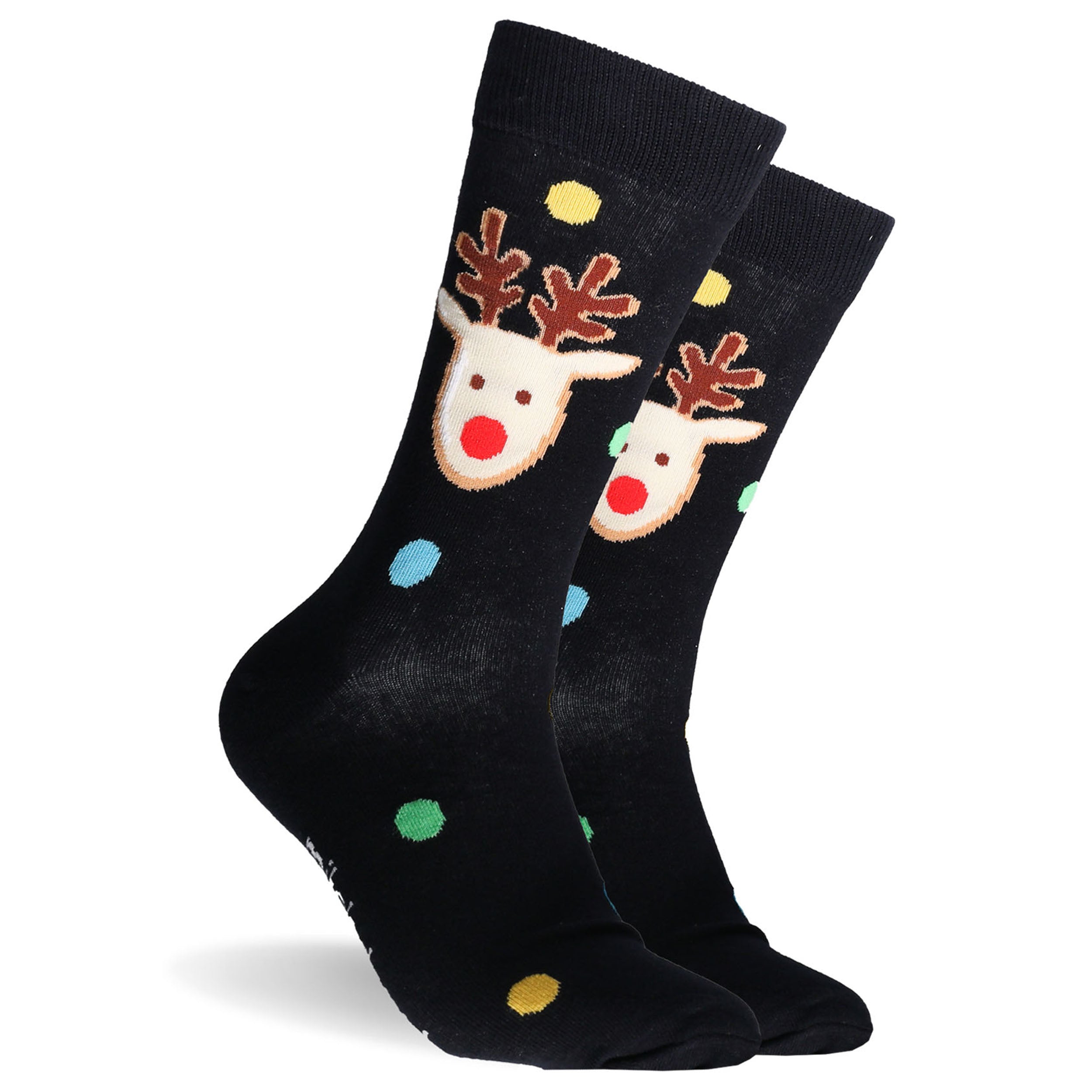 Men's Gingerbread Season Cotton Crew Socks 3 Pack - Red, White & Black - Image 5