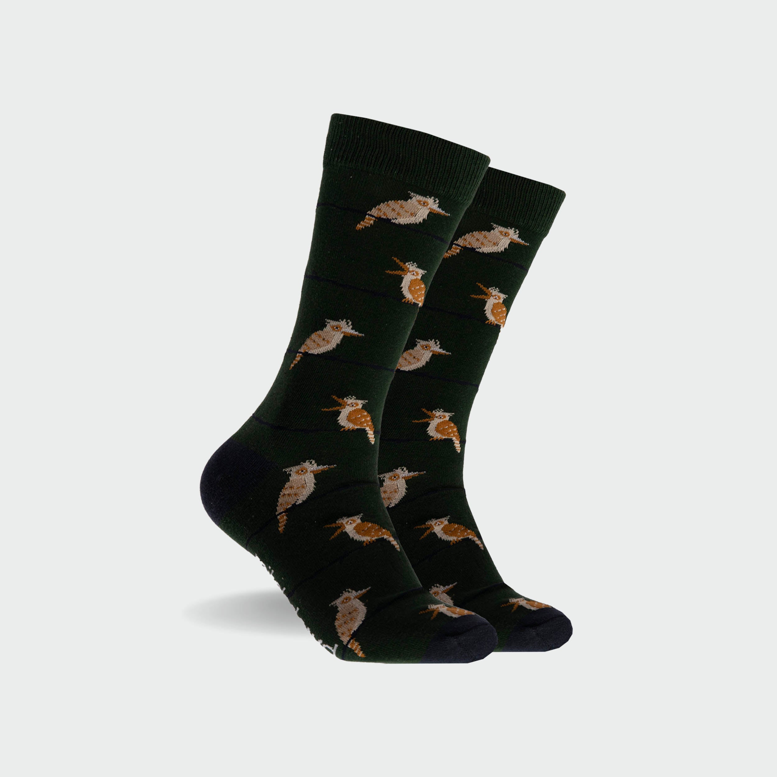 Men's Aussie Animals Cotton Crew Sock 5 Pack - Black - Image 4