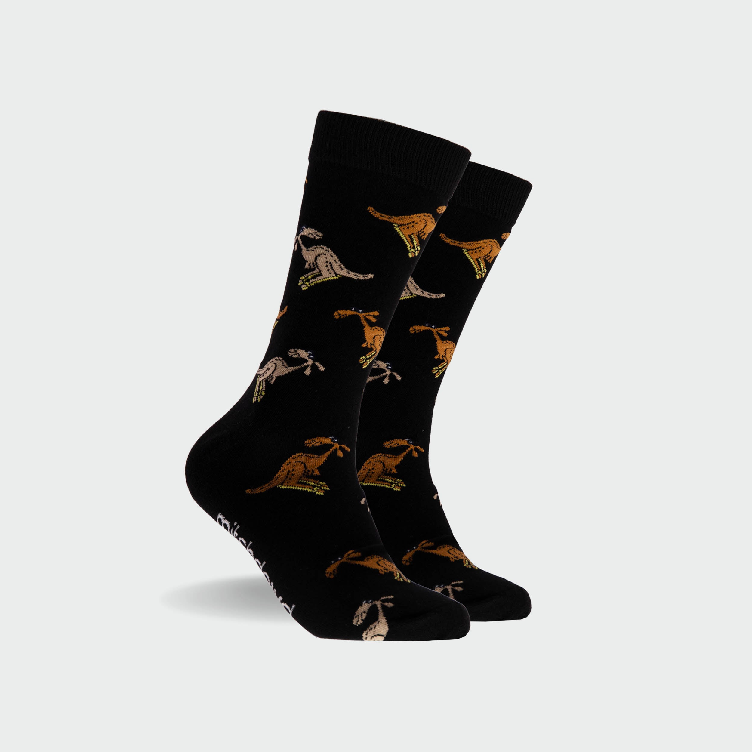 Men's Aussie Animals Cotton Crew Sock 5 Pack - Black - Image 6