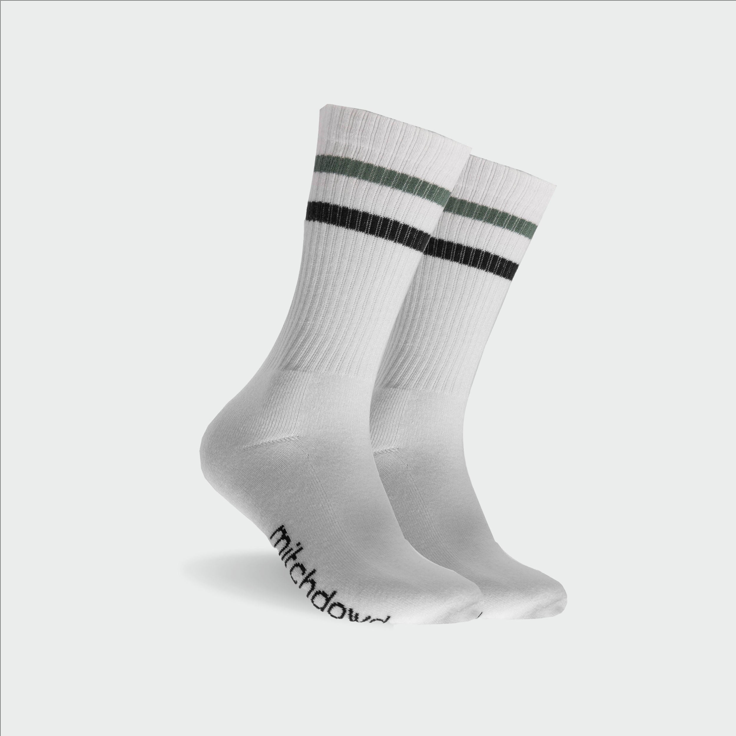 Men's Sport Crew Socks 5 Pack - White Assorted - Image 5